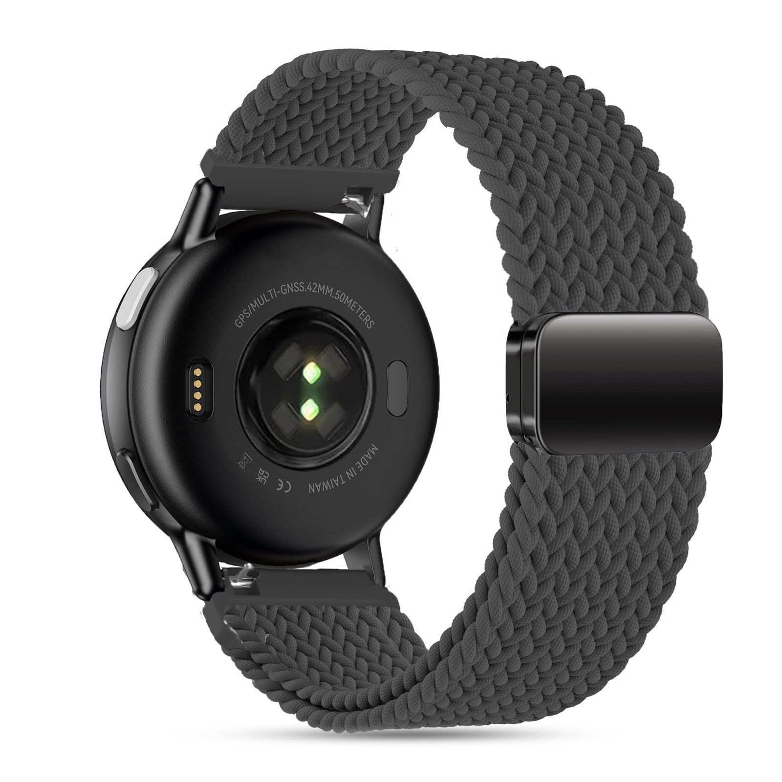 18mm Magnetic Braided Nylon Band Compatible with Garmin Venu 3S/Venu 4 41mm/Venu
