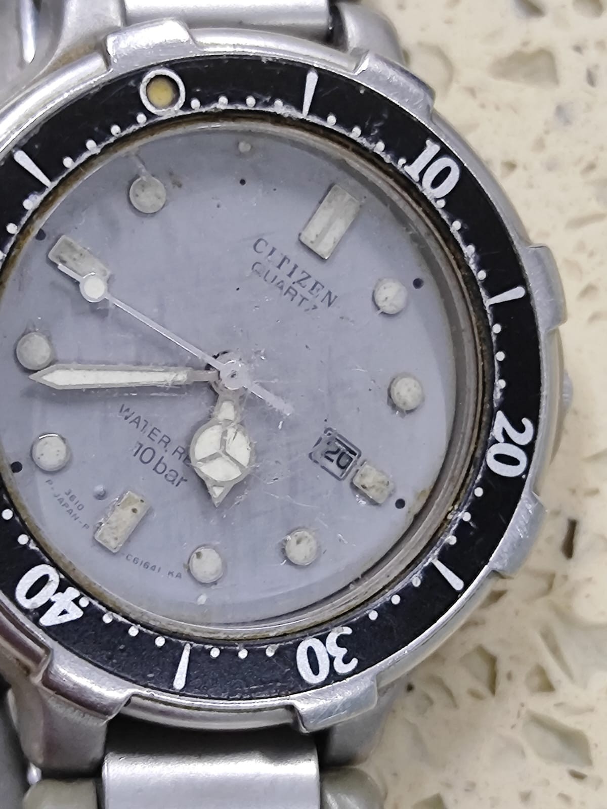 1987 CITIZEN DIVERS 100M 36-2913/ 3610-364929 VERY RARE NOT WORK 36mm