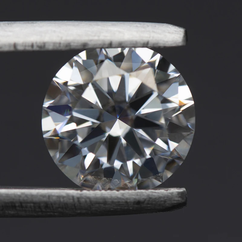 D Color Round Cut Moissanite Stone 0.1CT-12CT w/ Report for Jewelry Making
