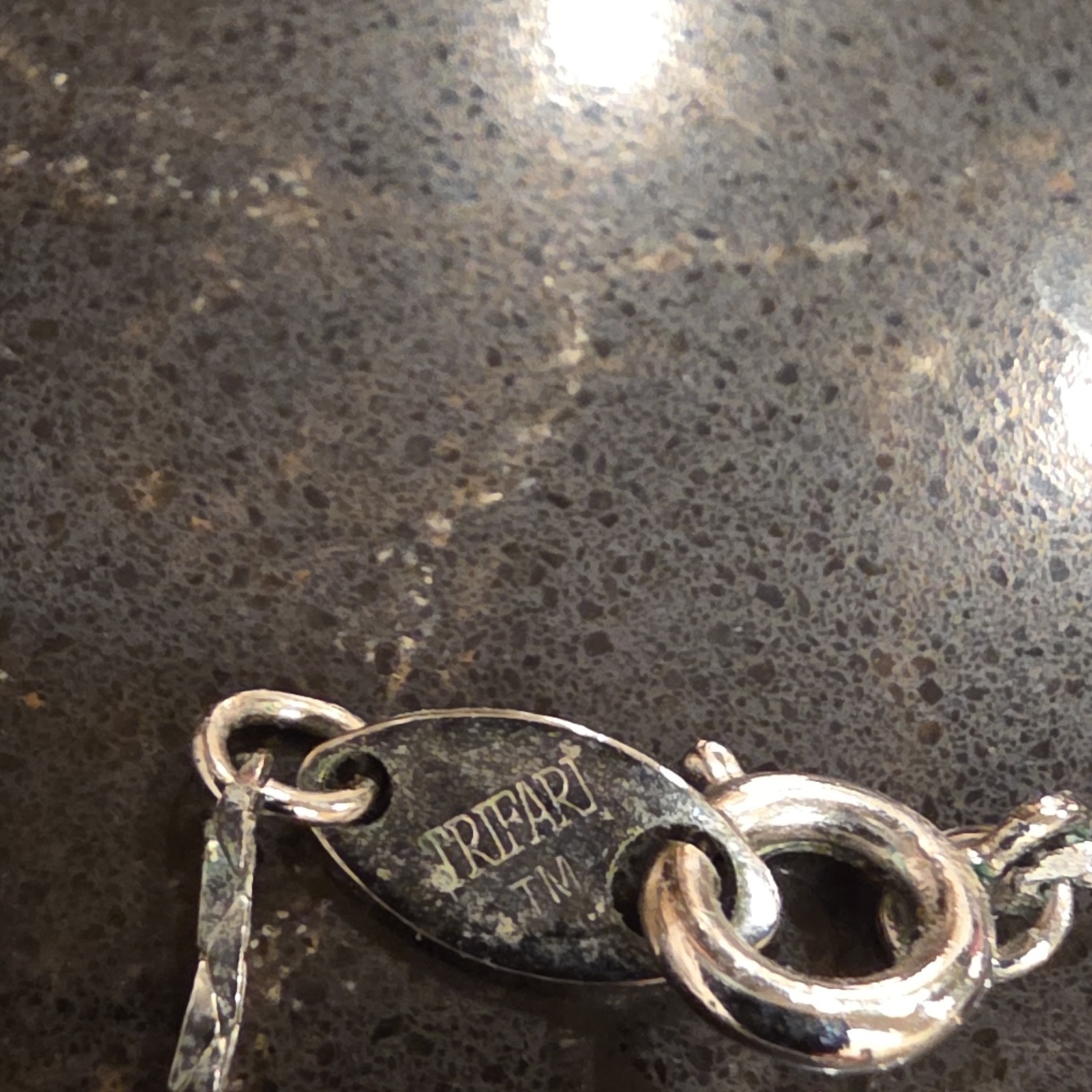 Trifari T M Signed Silver Tone Coiled Wire Bead Long Necklace
