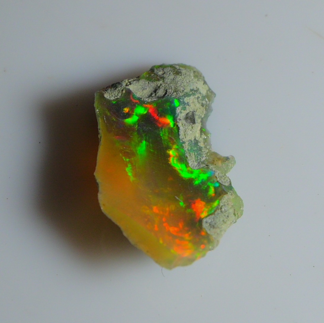 5.05 Cts Natural Black Ethiopian Opal Rough, Fire Opal Gemstone, Welo Opal Raw