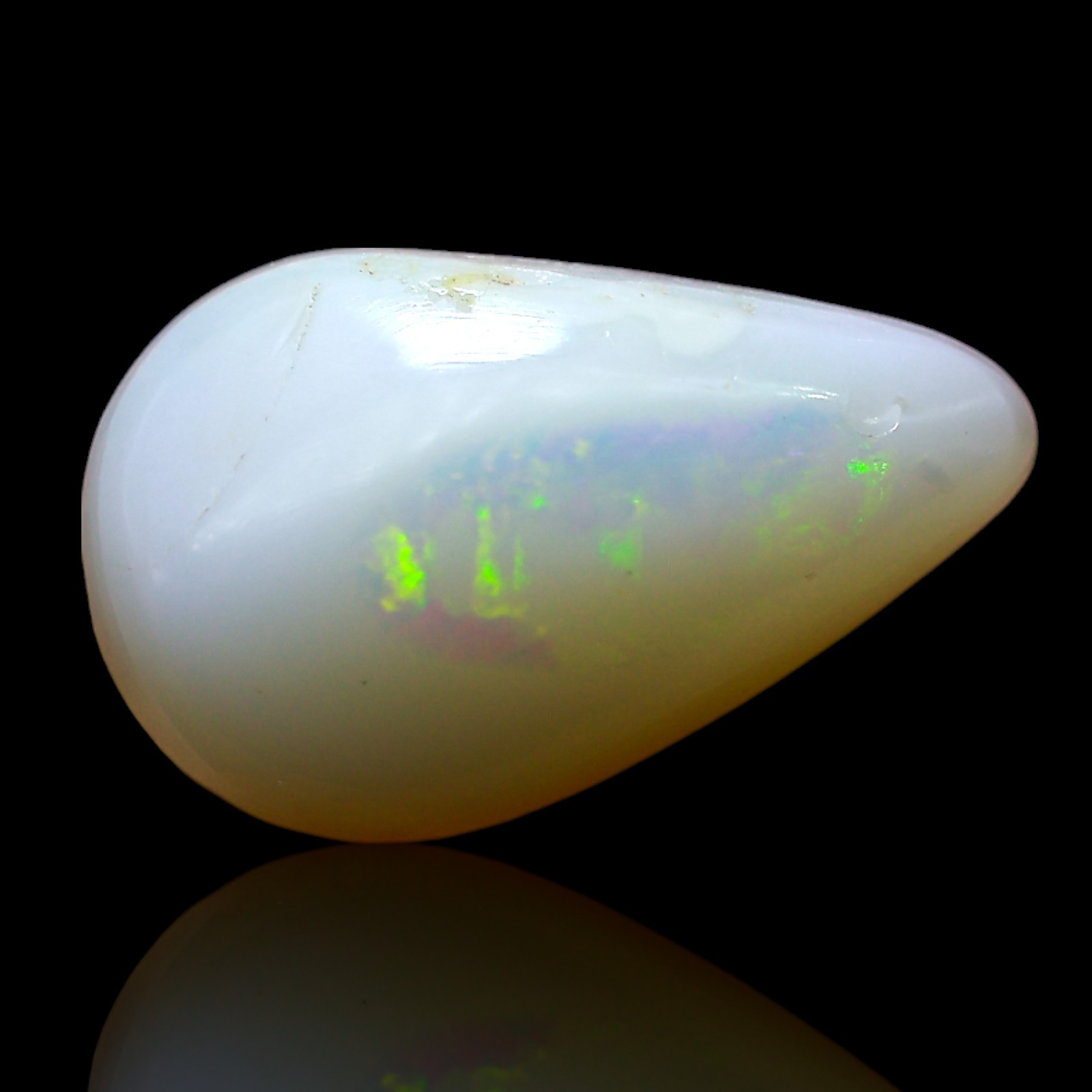 2.00 Cts Fire Opal Meditation Earrings Making Pear Cabochon Natural 13x8x4 mm