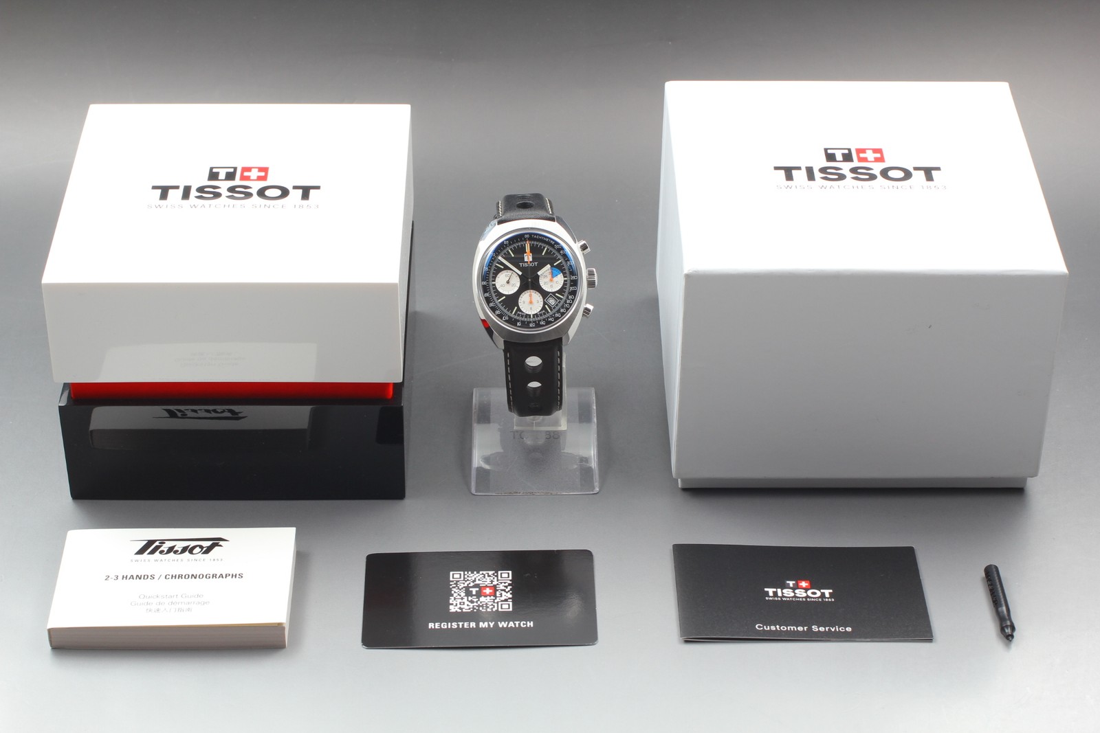 TISSOT Heritage T124427A Black Automatic Chronograph Men’s Watch 43mm JAPAN Box