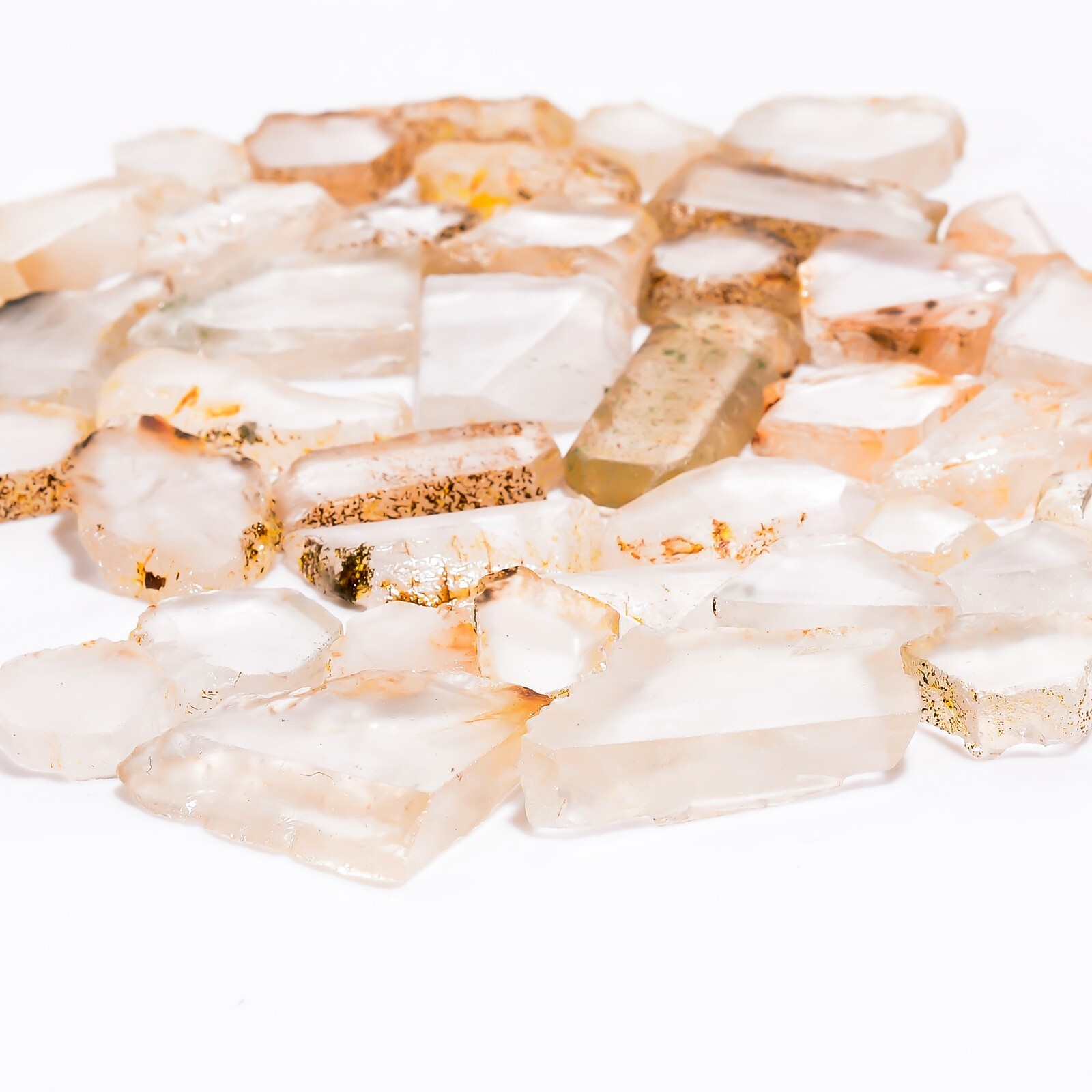 Natural Crystal Slice Rough Gemstone Raw Crystal Stone Small Size Slab