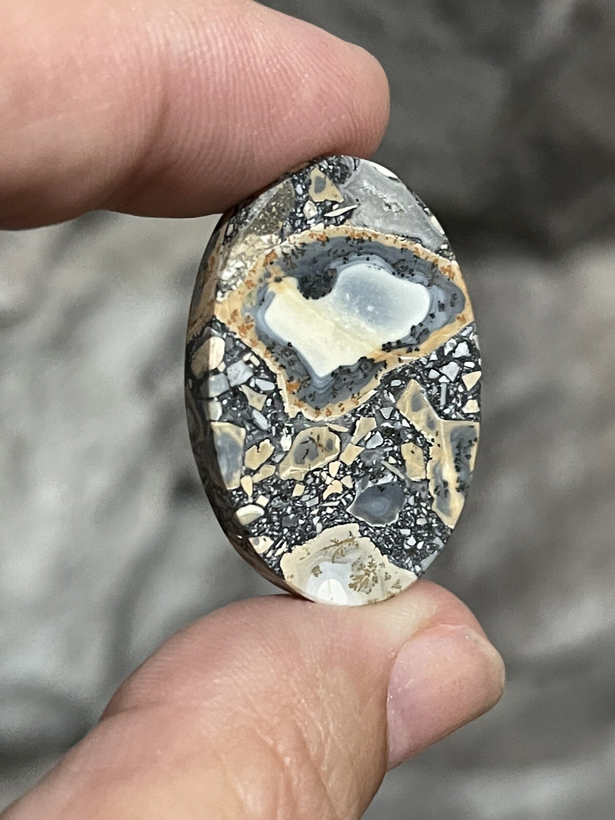 32×22.5x5mm Picture Maligano Jasper Oval Cabochon Loose Stone Wire Wrapping