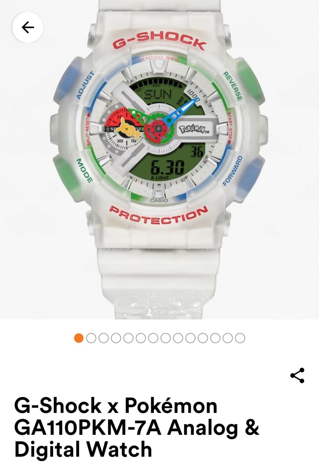 IN HAND Casio G-SHOCK x Pokémon 30th Anniversary GA110PKM-7A NEW Complete
