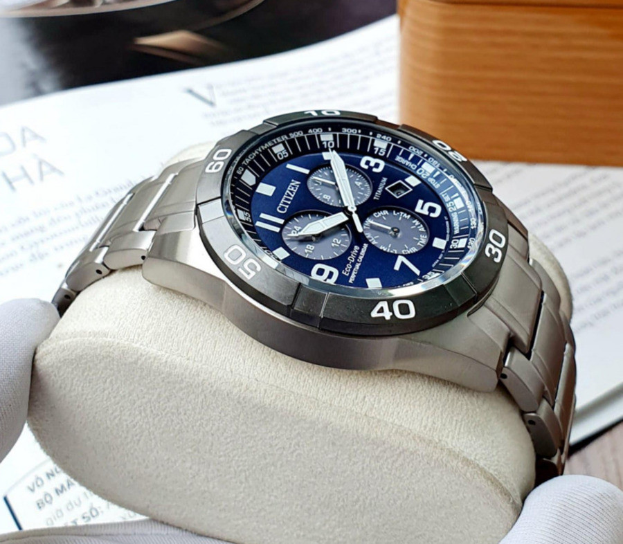 Citizen Brycen BL5558-58L Men’s Titanium Eco-Drive Sport Chronograph Watch
