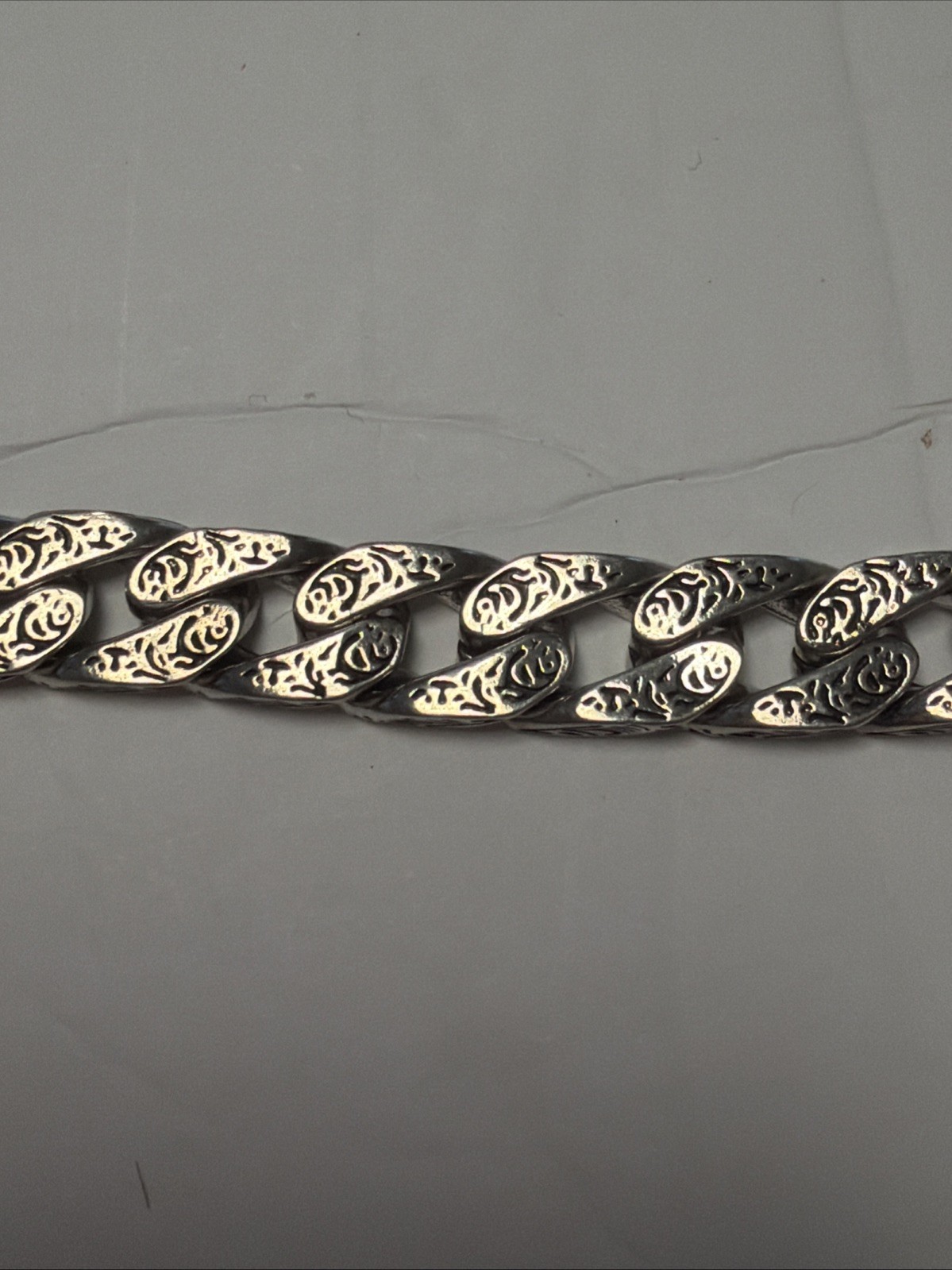 BOCAI Solid S925 Silver Bracelet Pattern Men Women Yiger Tank 20cm
