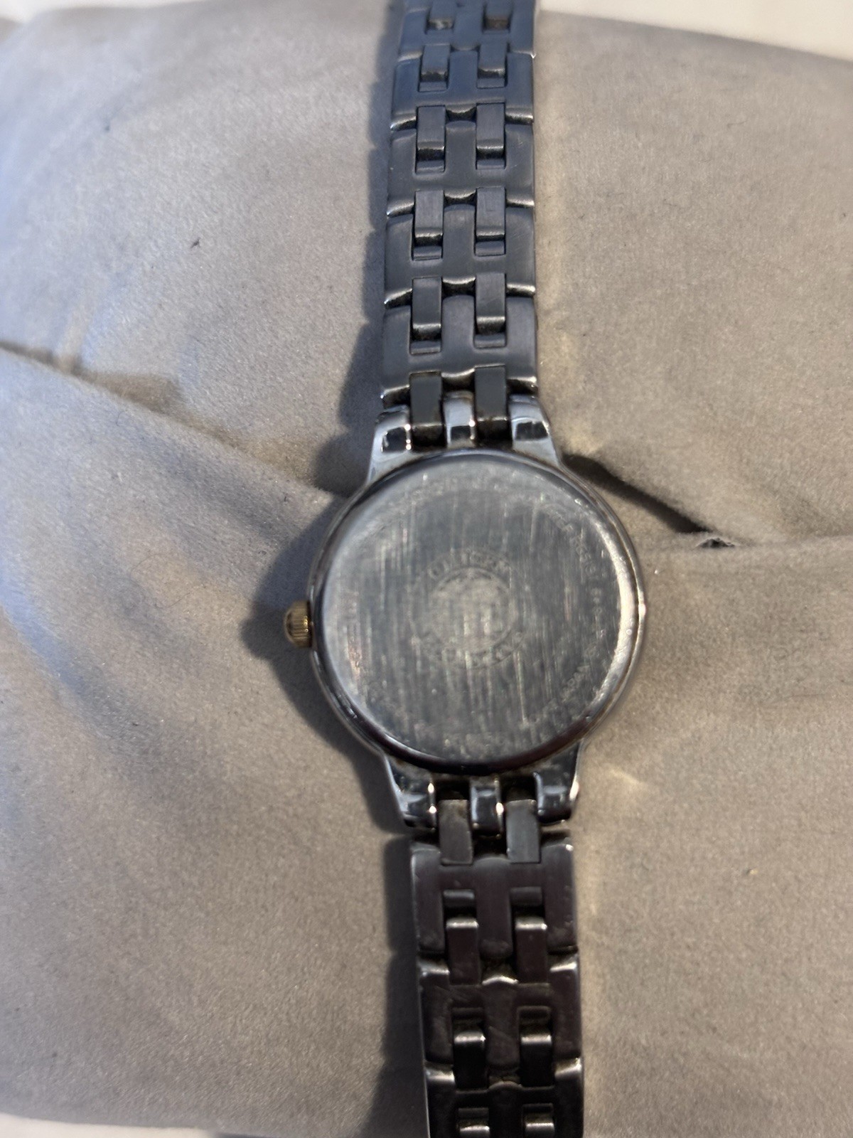 Citizen Eco-Drive Women’s 20mm Round Silver Tone Bracelet Watch Black Dial