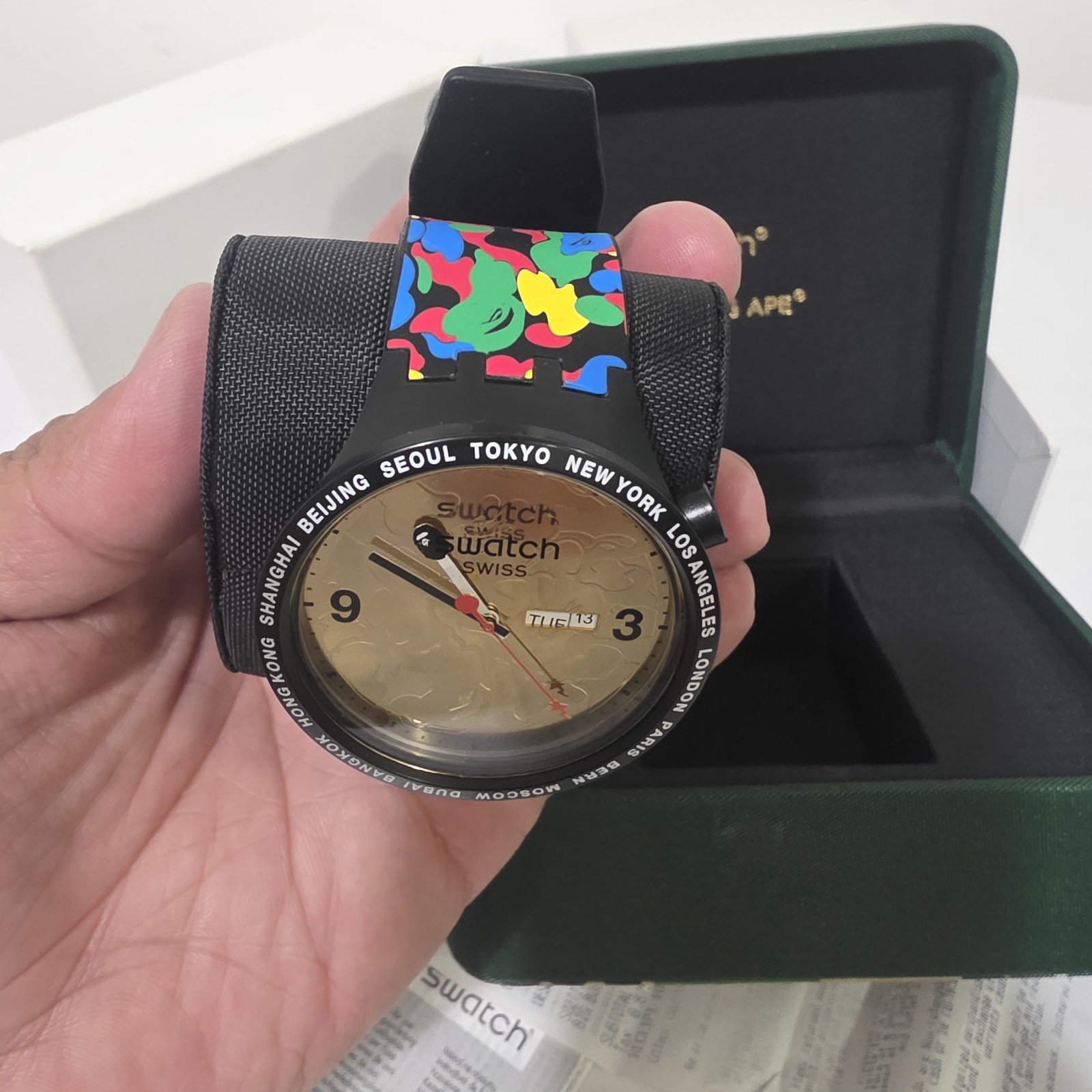 Bape Swatch Tokyo Bold Face