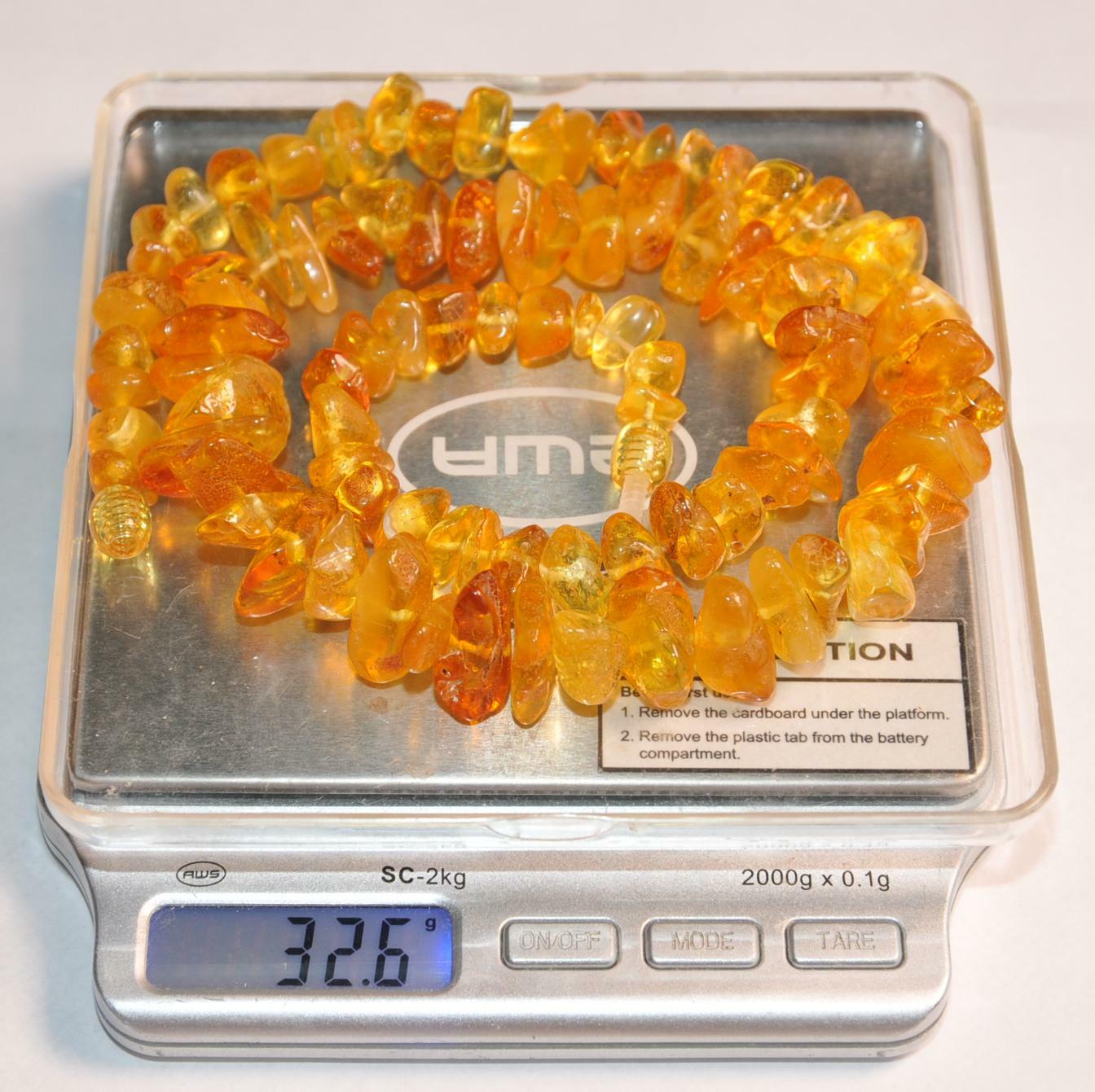 ✅51 cm =32gr RUSSIAN SOVIET BALTIC AMBER BEAD NECKLACE 琥珀 BRACELET STONE PENDANT