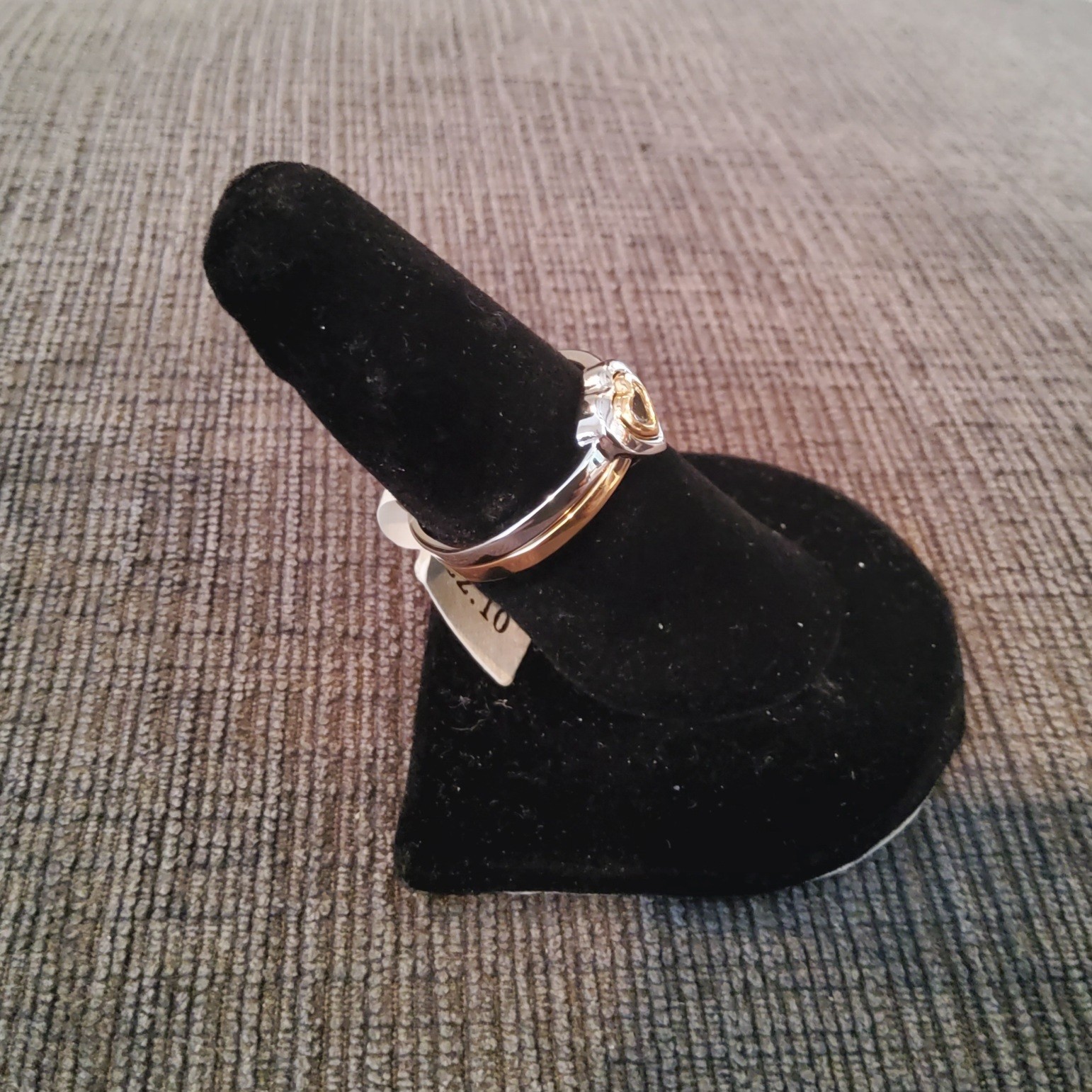 Park Lane ” TWO IN ONE” HEART RING – Silver & Gold PL w/ CZ – Size 10 – NEW