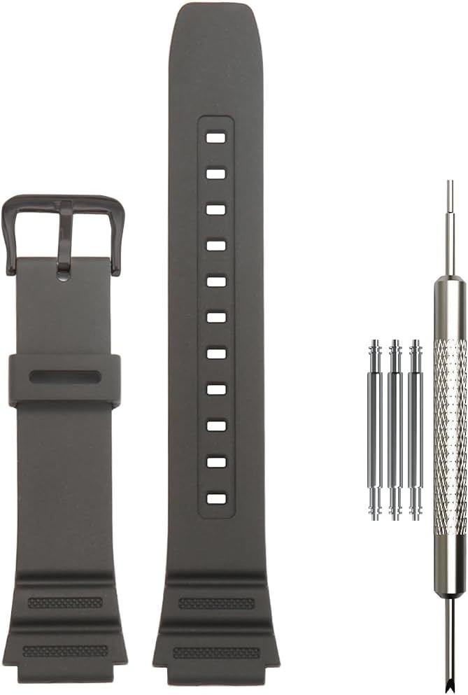 Comfortable Natural Resin Watch Strap with Stainless Steel Buckle – 18mm Fit