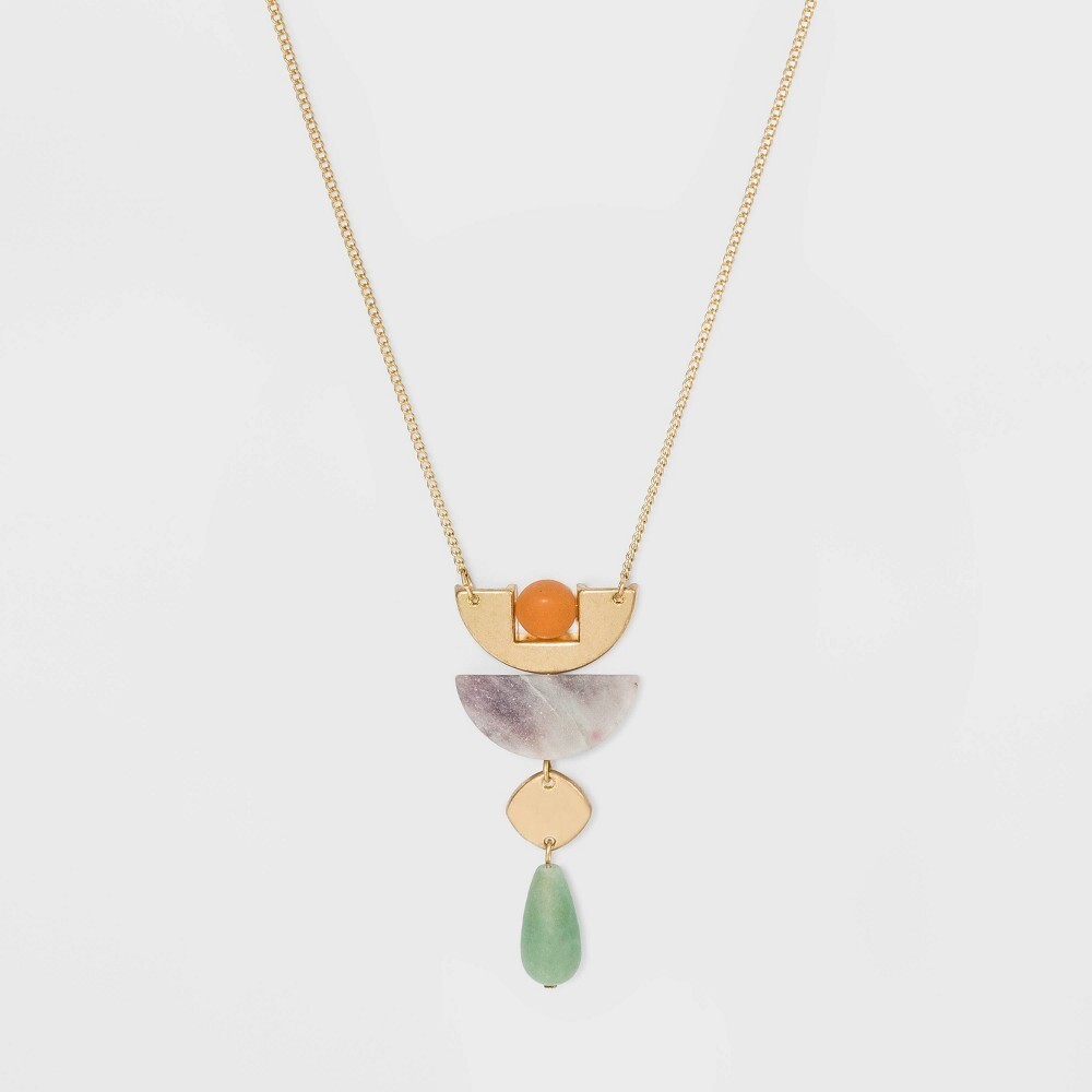 SEMI-PRECIOUS Red Aventurine Lilac Jade LONG Univeral Thread Necklace Jewelry