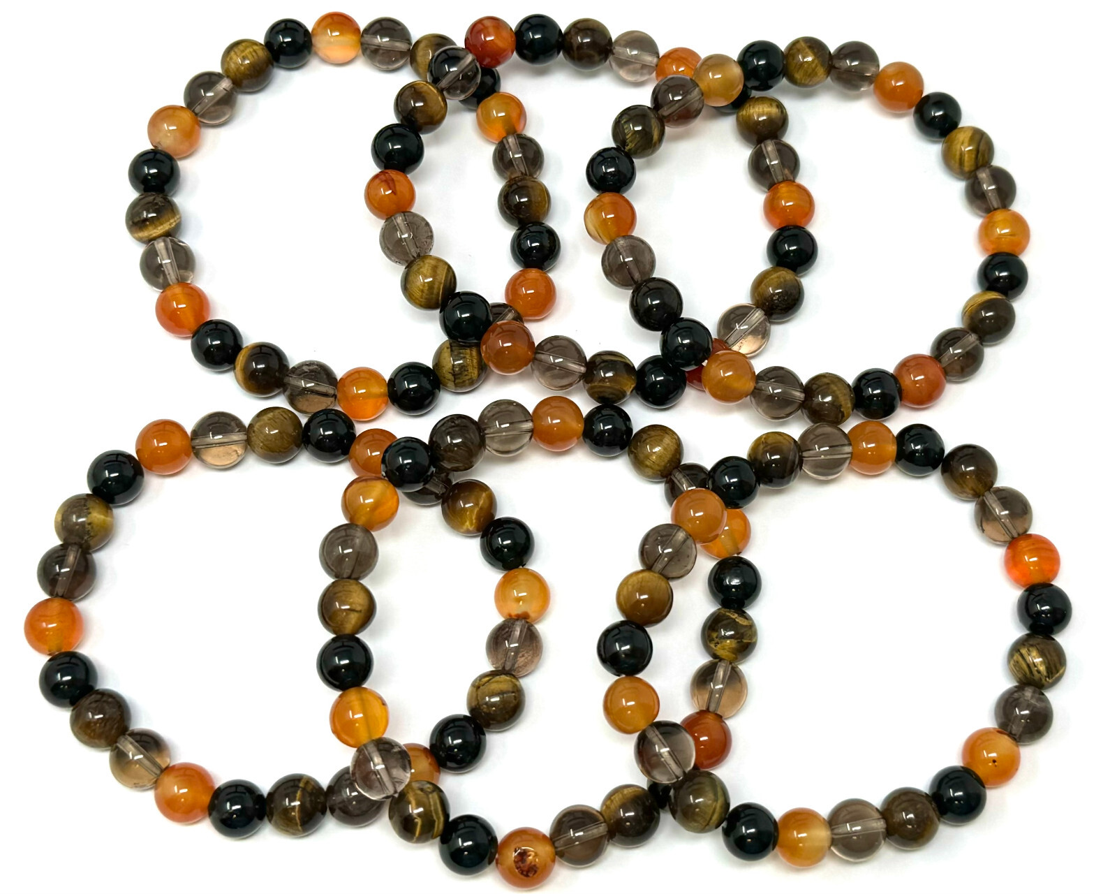 Capricorn Zodiac Bracelet: 8 mm Natural Crystal Beads (Capricorn Birthstone)