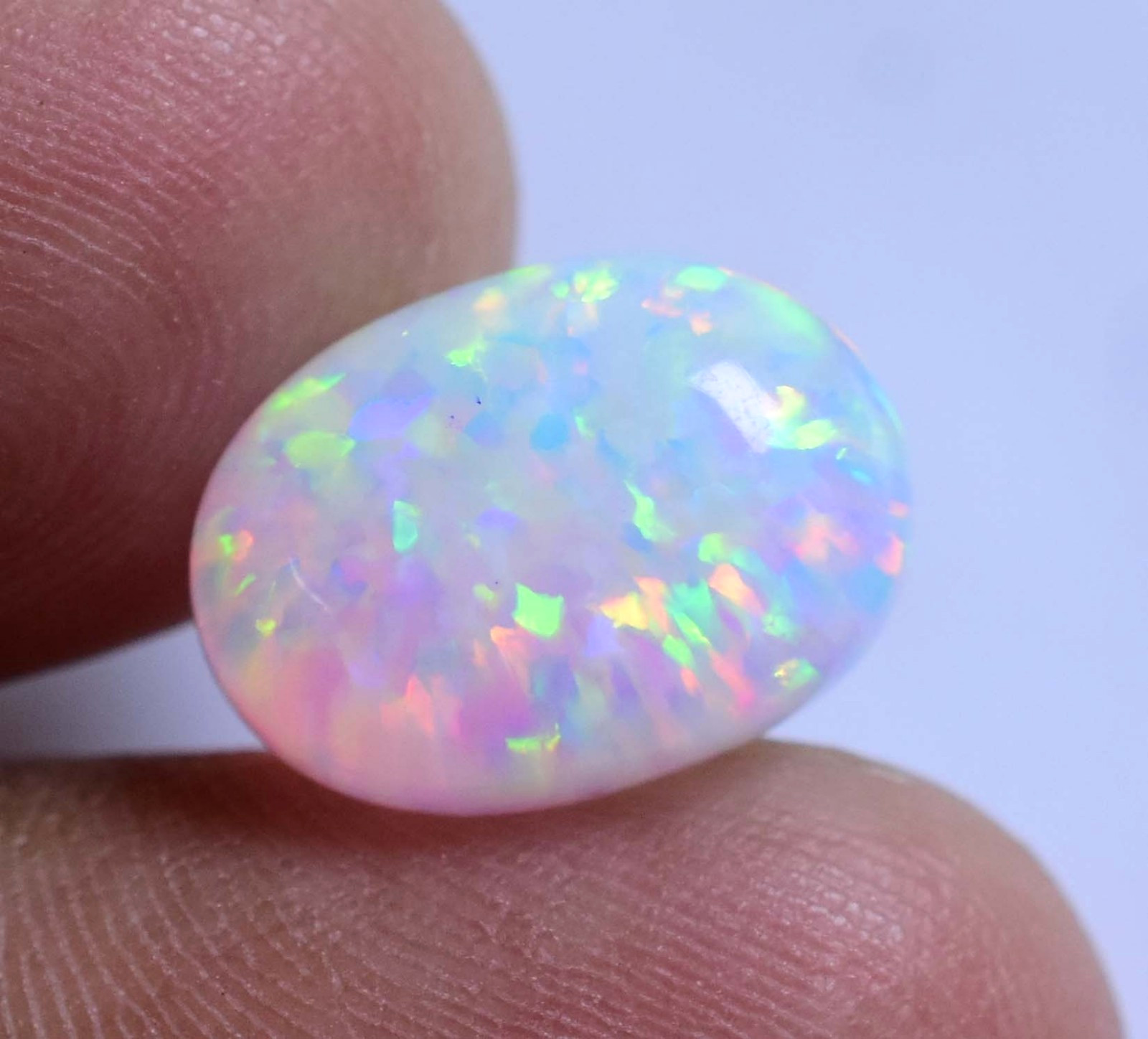 Natural Ethiopian Fire Opal 6.30 CT AGL Certified Play Of Color Loose Gemstone