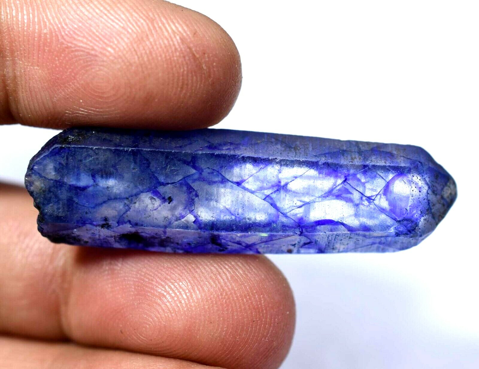 57.55 Ct Natural Blue Brazilian Crystal Quartz Top Best Quality Rough