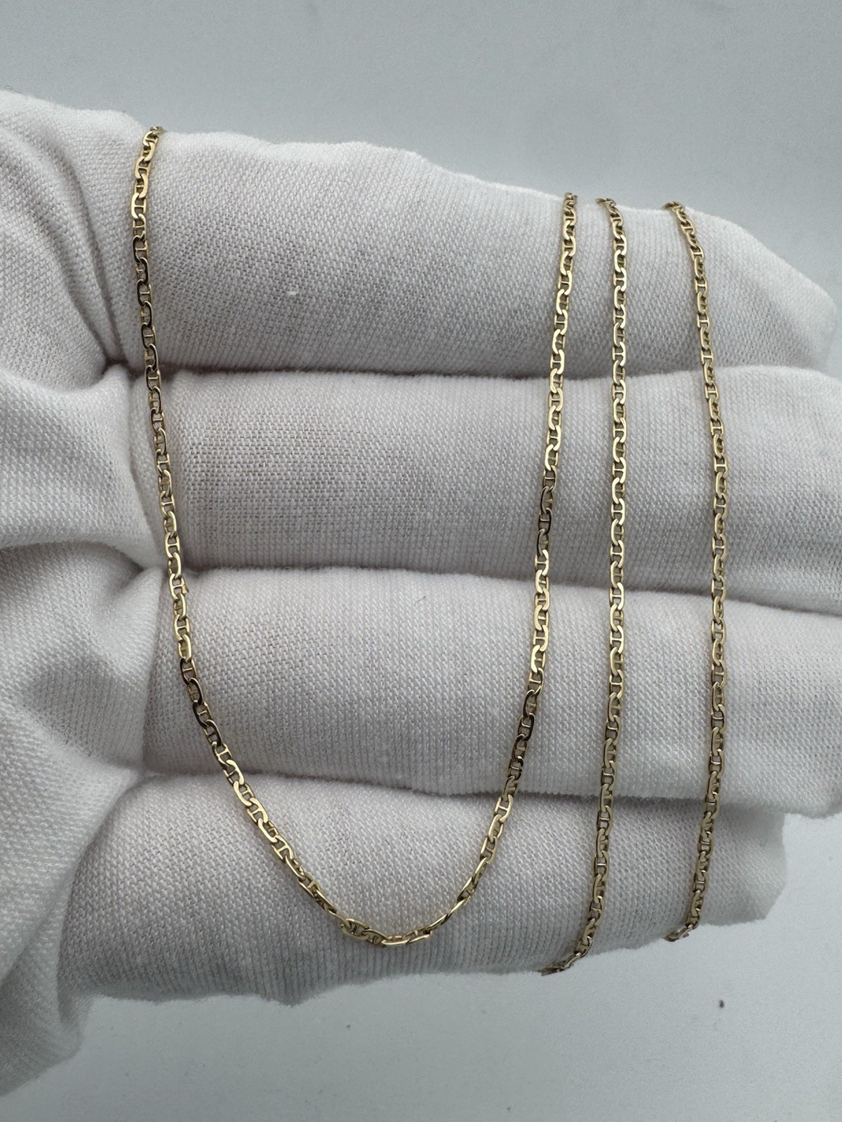 Vintage Gucci Link Chain 14k Yellow Gold Necklace 25”
