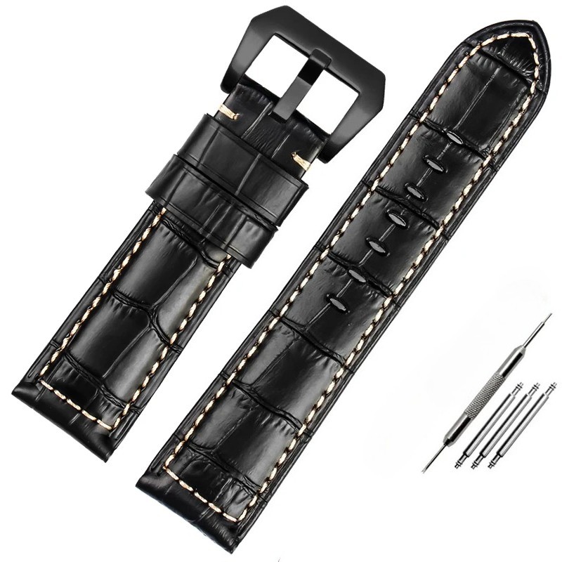 Premium Waterproof Blue Cowhide Leather Watch Band For Panerai PAM688/441/1313