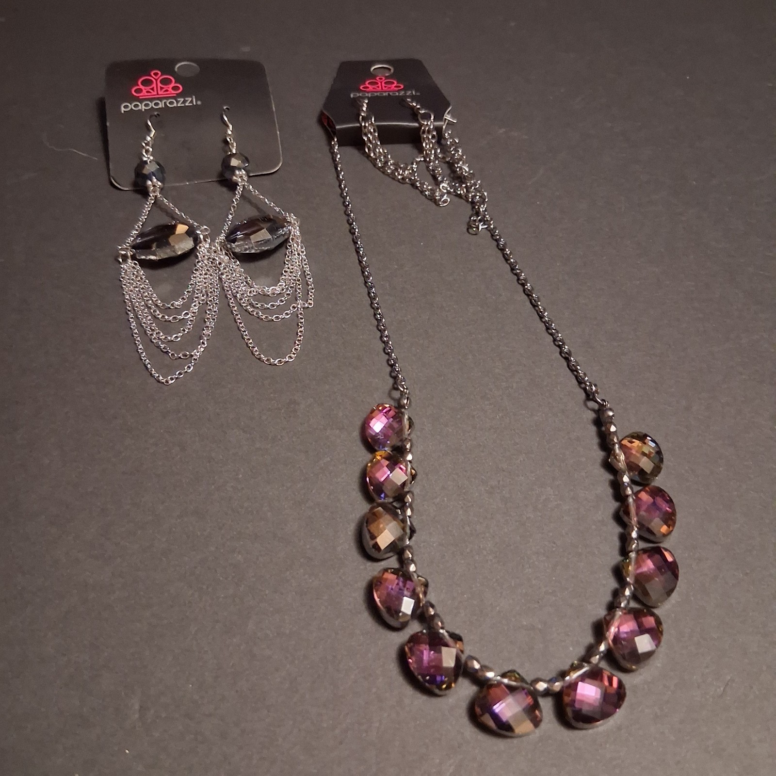 Best Pick Paparazzi-Ethereally Extravagant Purple Earrings (Color Silver Purple)