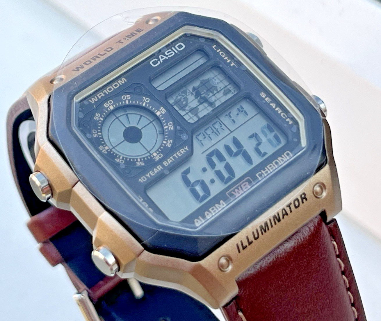 CASIO AE-1200WHL-5AVDF MENS ILLUMINATOR ROYALE BRONZE CHRONO DIGITAL WATCH *NEW*
