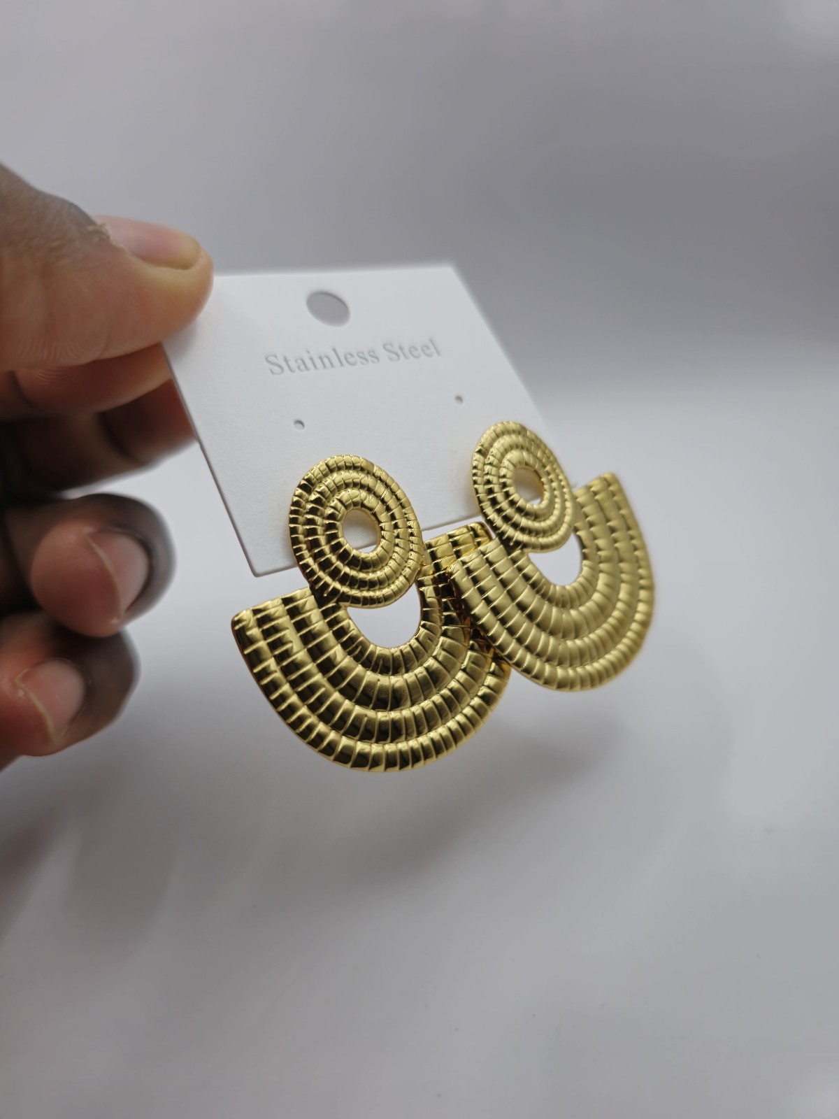 316L Stainless Steel Pure Color Women’s Commuter Style Earrings Fine Jewelry