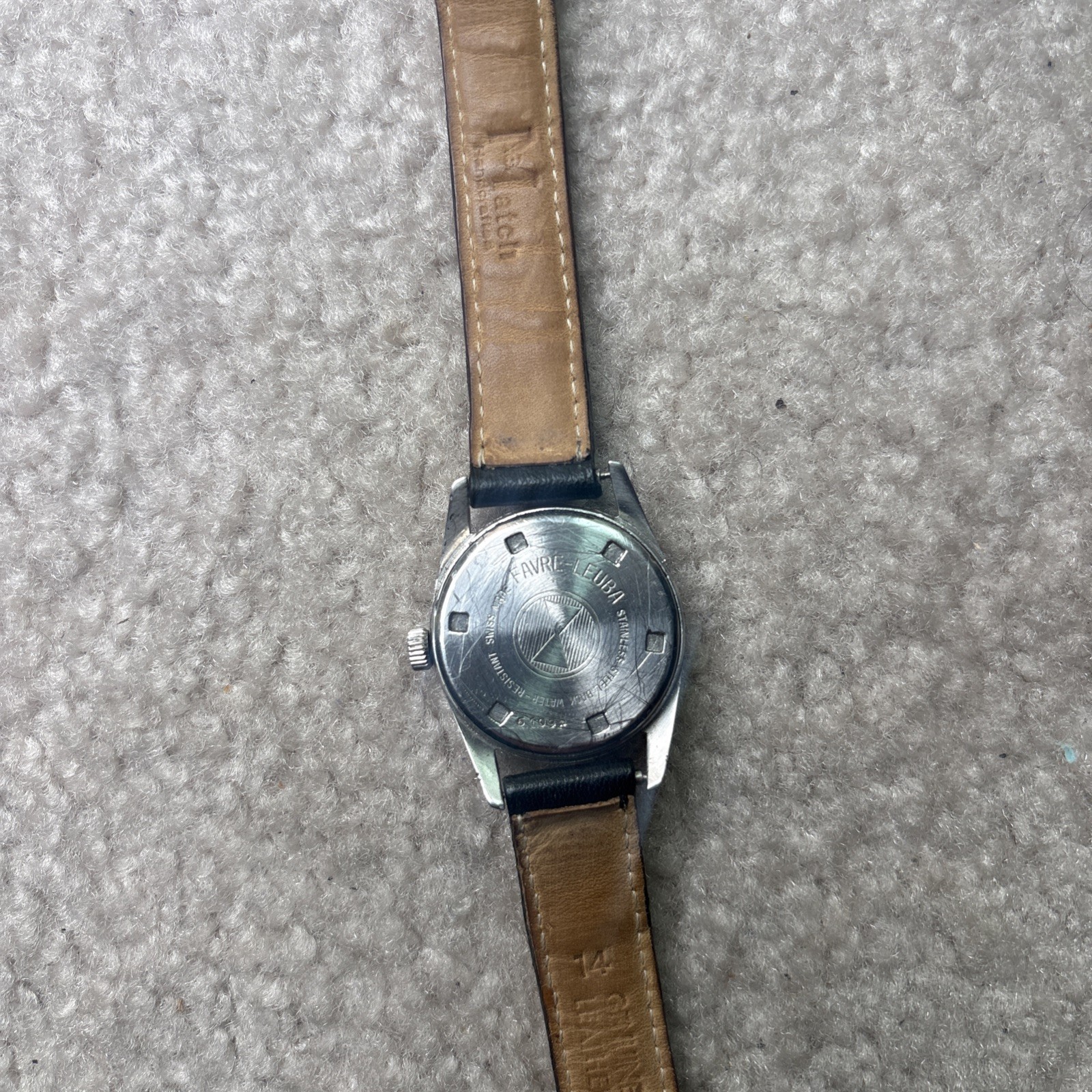 Favre Leuba Geneve Sea King Watch Swiss Water Proof Hand Winding Mens Vintage