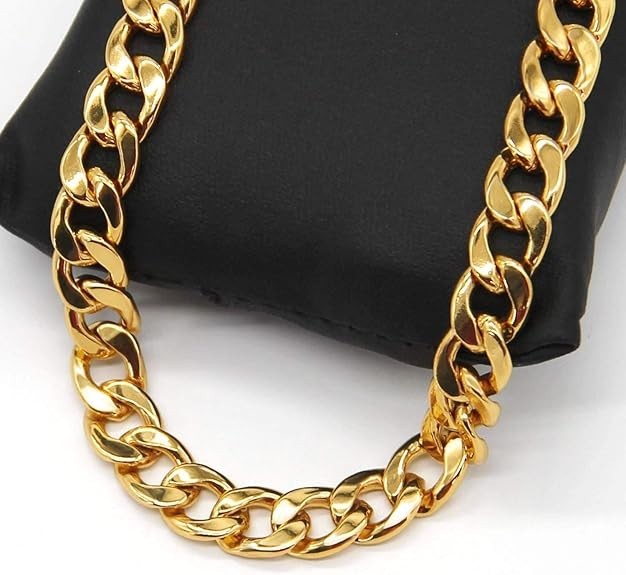 Cadenas de Titanium Cadena Cubana Oro 18K Eslabón Cubano Regalos Para Hombres US