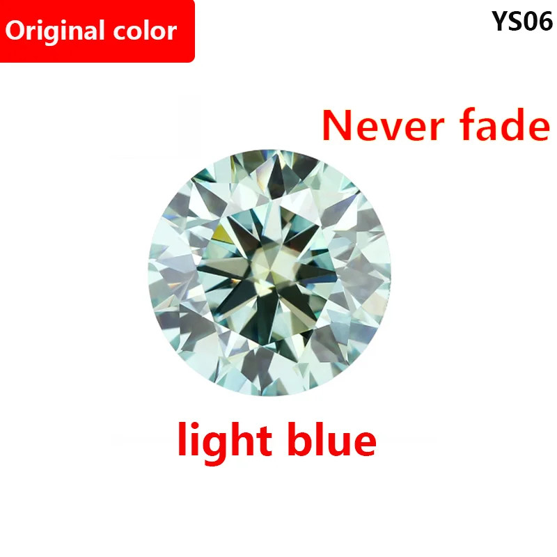 Colorful 0.1ct-5ct Full Size Loose Moissanite Stone VVS1 Gemstones GRA Wholesale