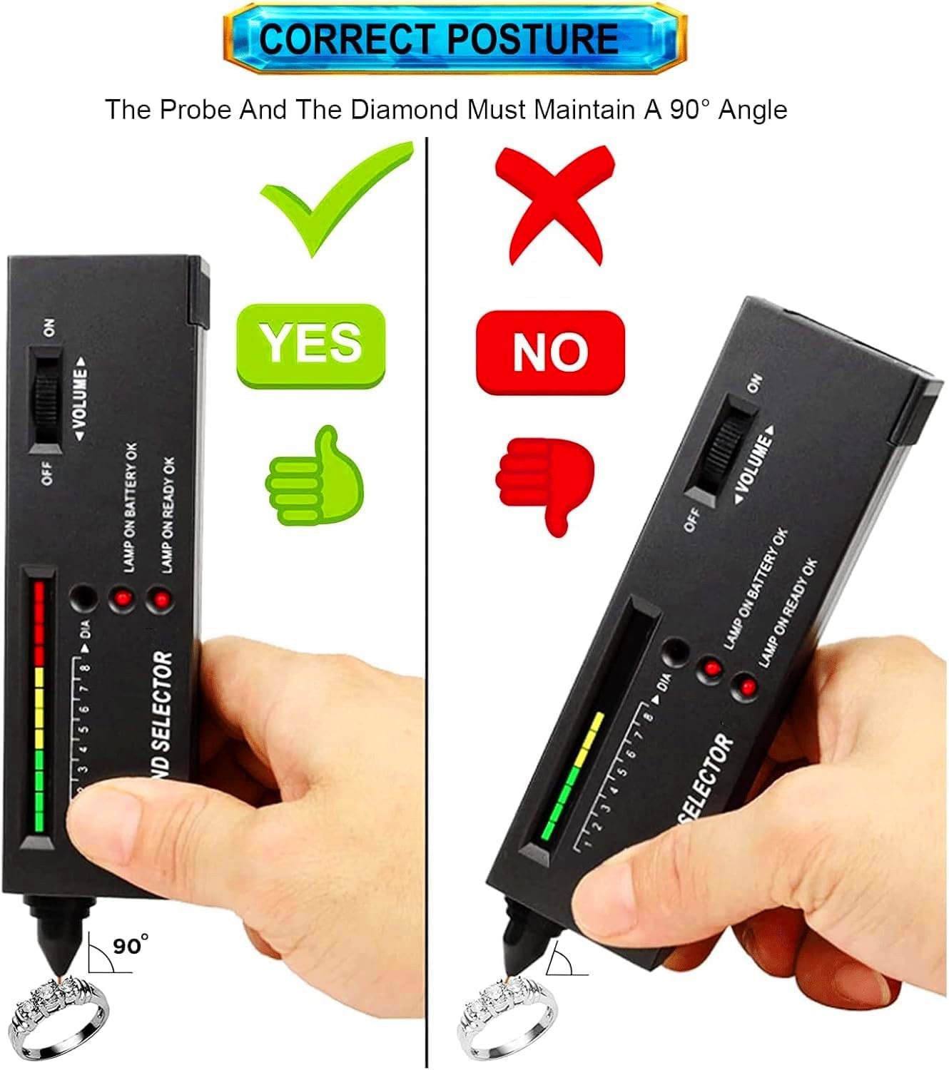 Professional Diamond Tester Pen, High Accuracy Jewelry Diamond Tester,