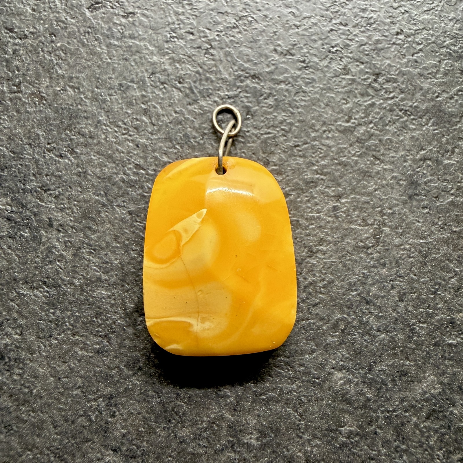 Baltic Amber Pendant butterscotch Natural Alloy Genuine Handmade Gift 6.8g