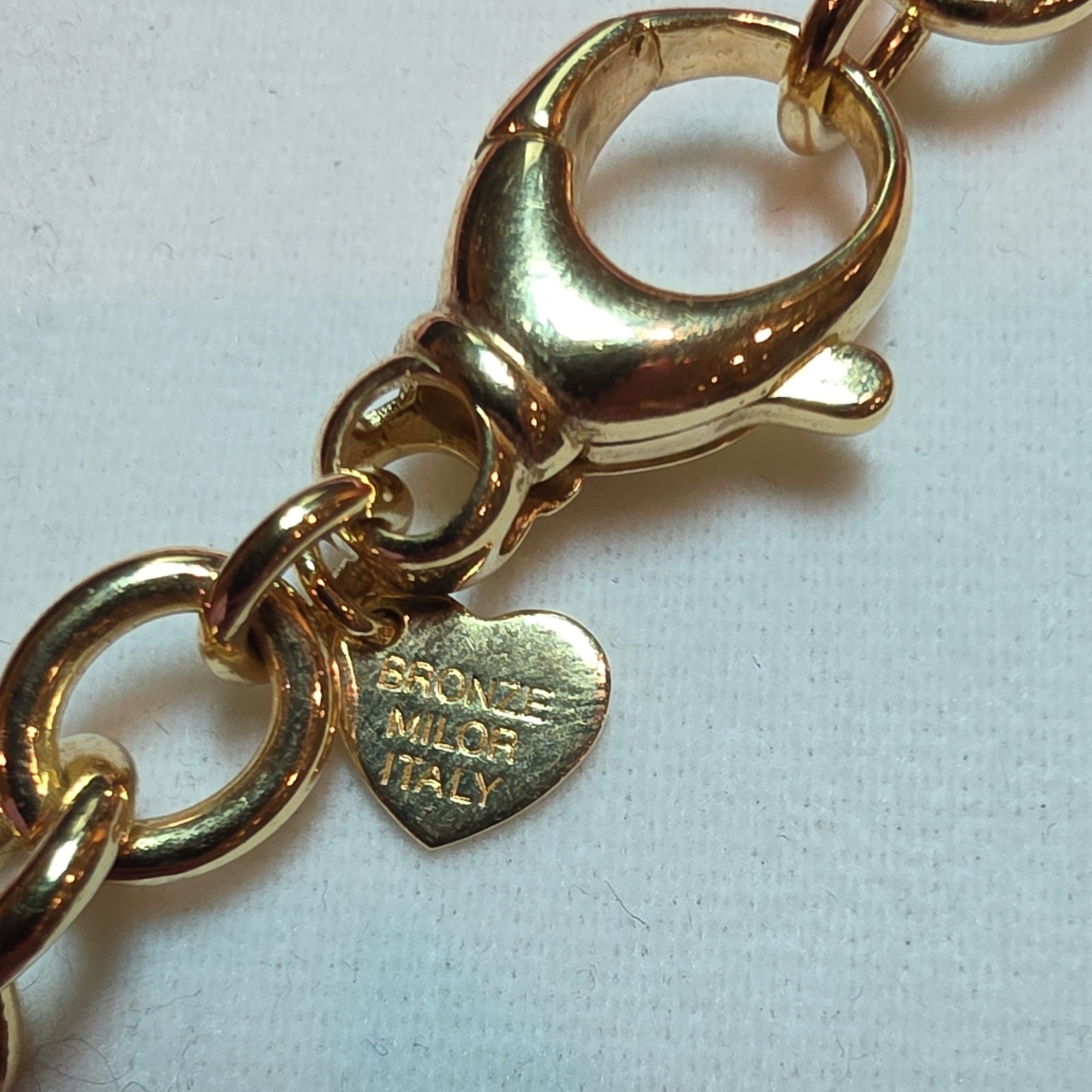UnoAErre Gold Tone Oval Link Chain Necklace Lobster Clasp Made in Italy