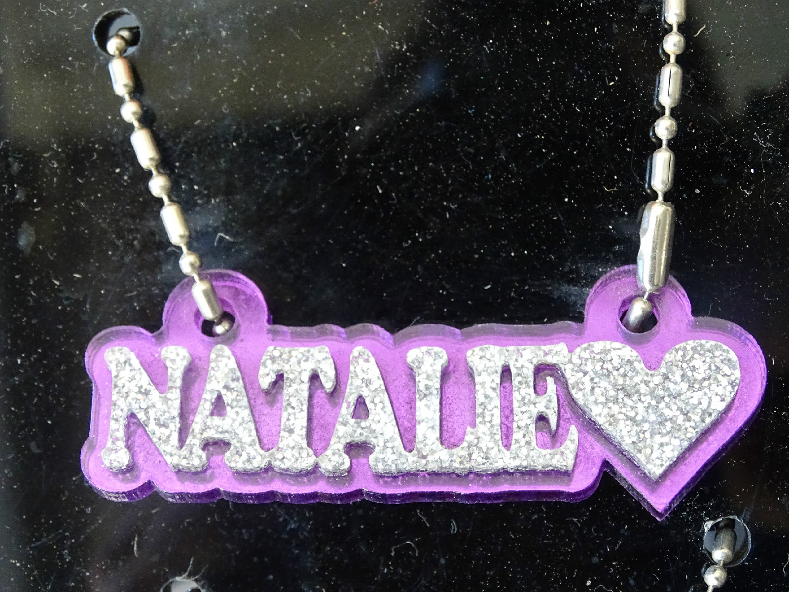 Personalized Name Necklace Custom Name Plate Acrylic Mirror Name Necklace Laser