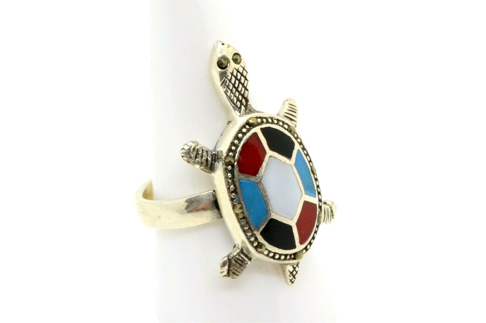 Mexico designer ring 925 silver turtle silver turtle Mexico native Aztec