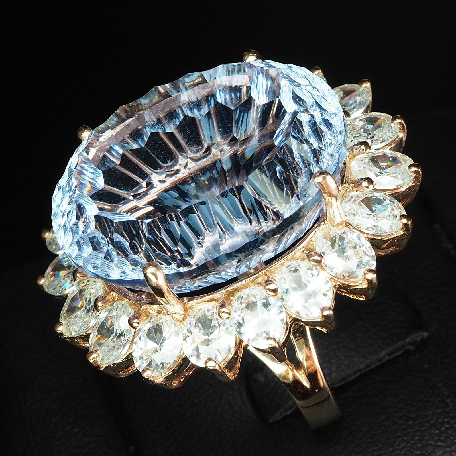 Color Changing Alexandrite Concave 40.90Ct 925 Sterling Silver Rose Gold Rings