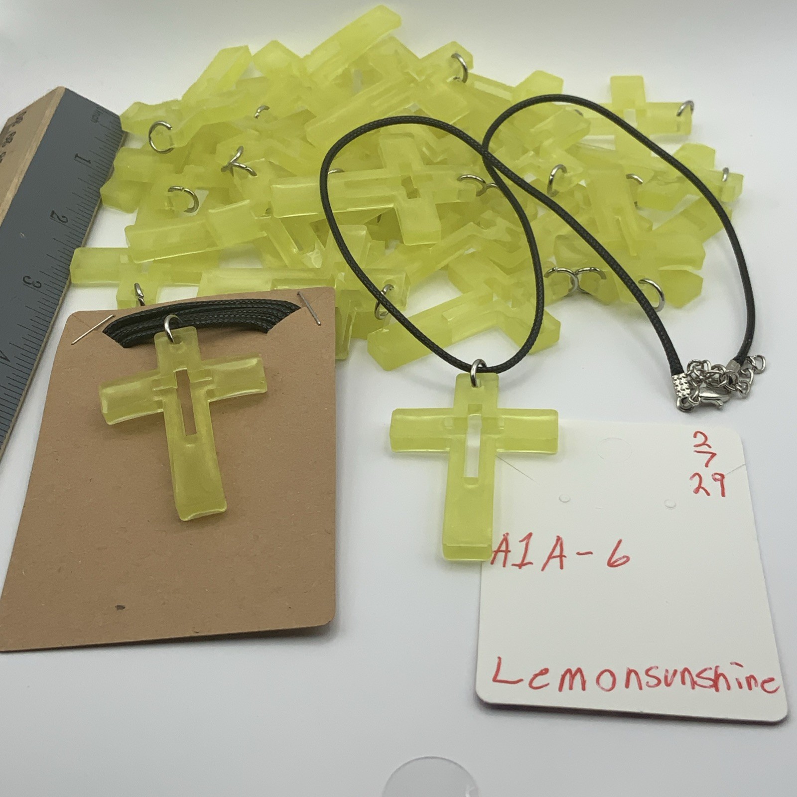 House Of David Handmade Cross Necklace Lemon Sunshine Bulk Available