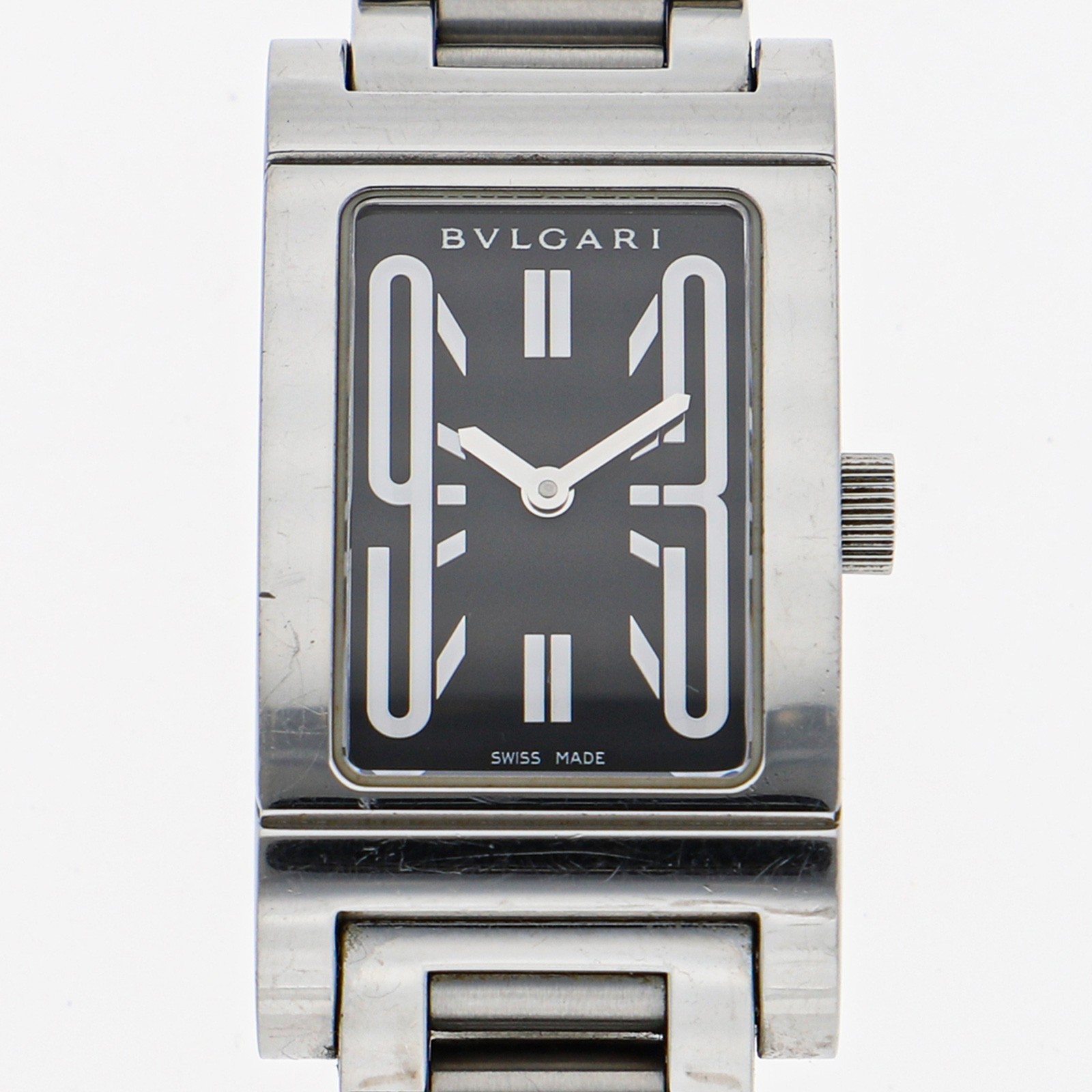 BVLGARI RT39S Rettangoro WATCH black SS QZ