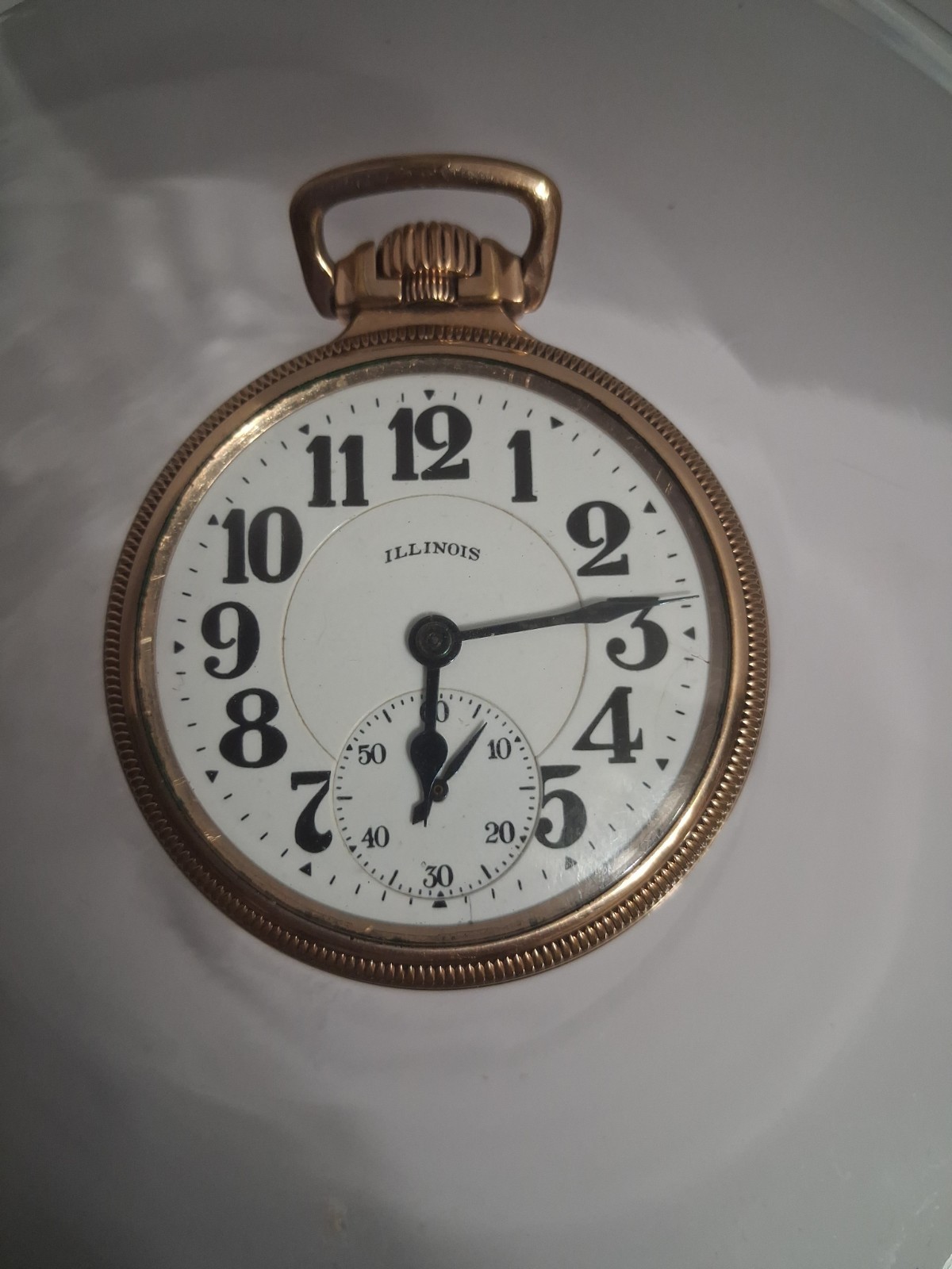 1900’s Illinois Pocket Watch 21J Bunn Size 16 Railroad 60 Hours WORKS! W 11