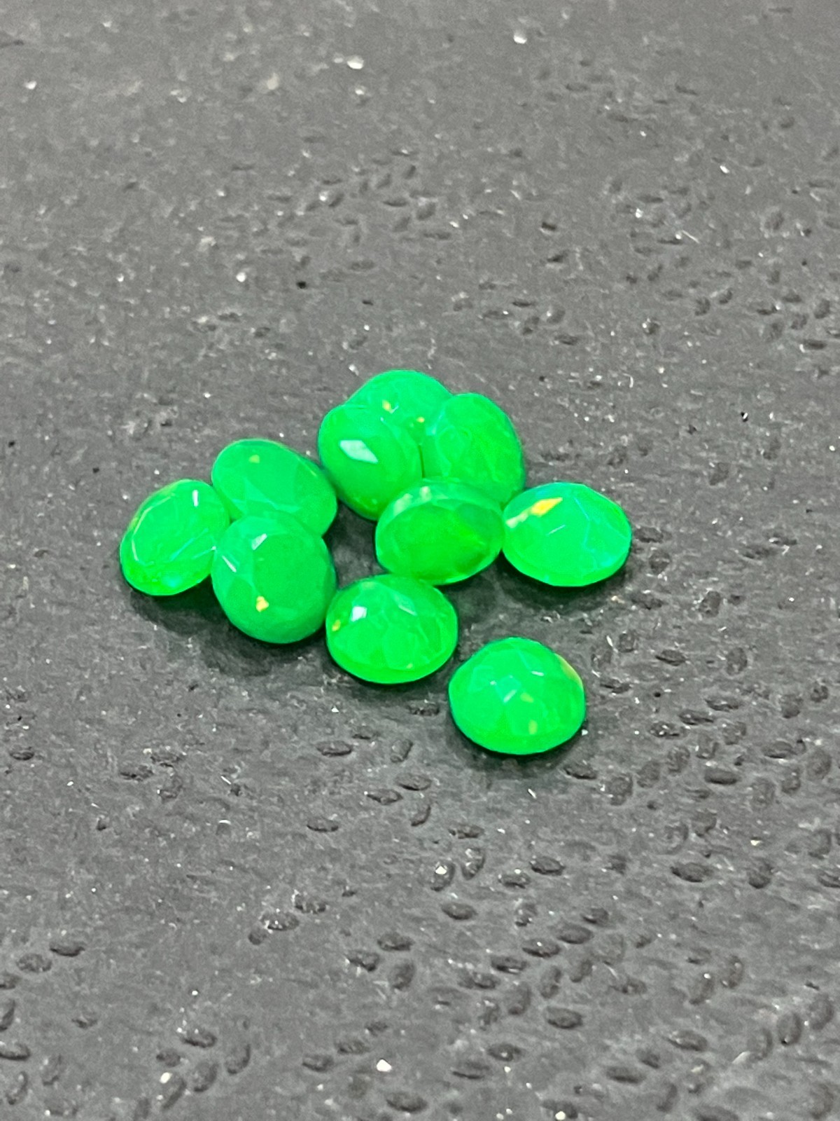 AAA Natural Ethiopian Green Fire Opal Round Cut Loose Gemstone For All Jewelry