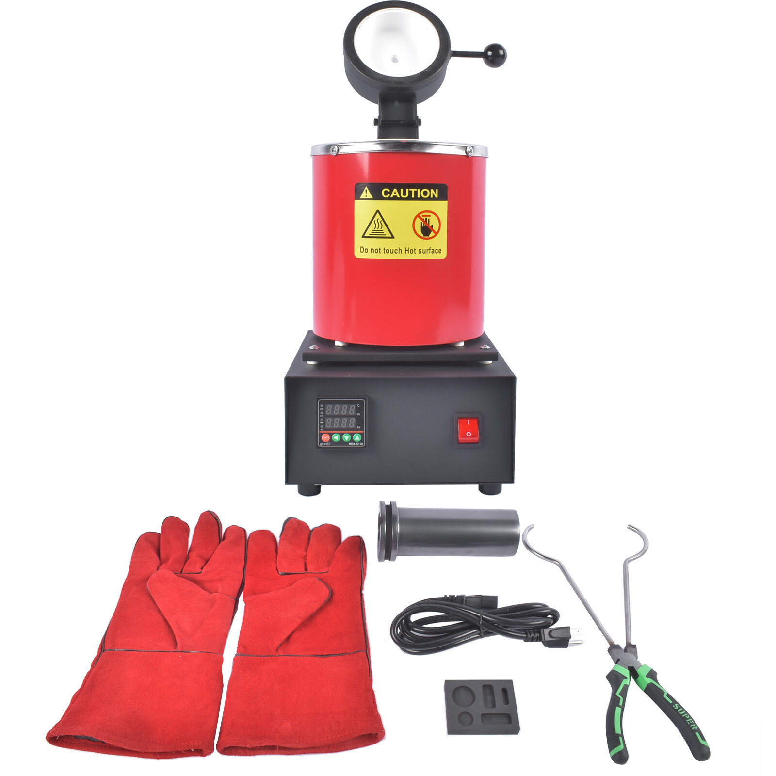 3KG Gold Melting Furnace 1150°C/2102°F Small High-Temperature Casting Furnaces
