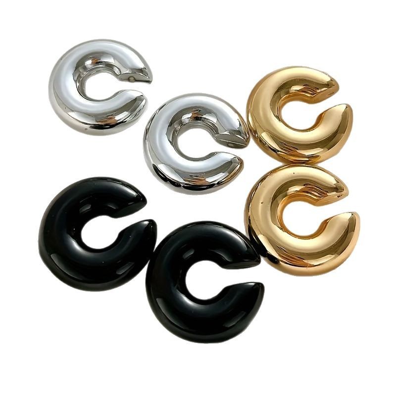 Women’s Chunky Ear Cuffs Ins Style Fashion Earrings Gold Silver Black