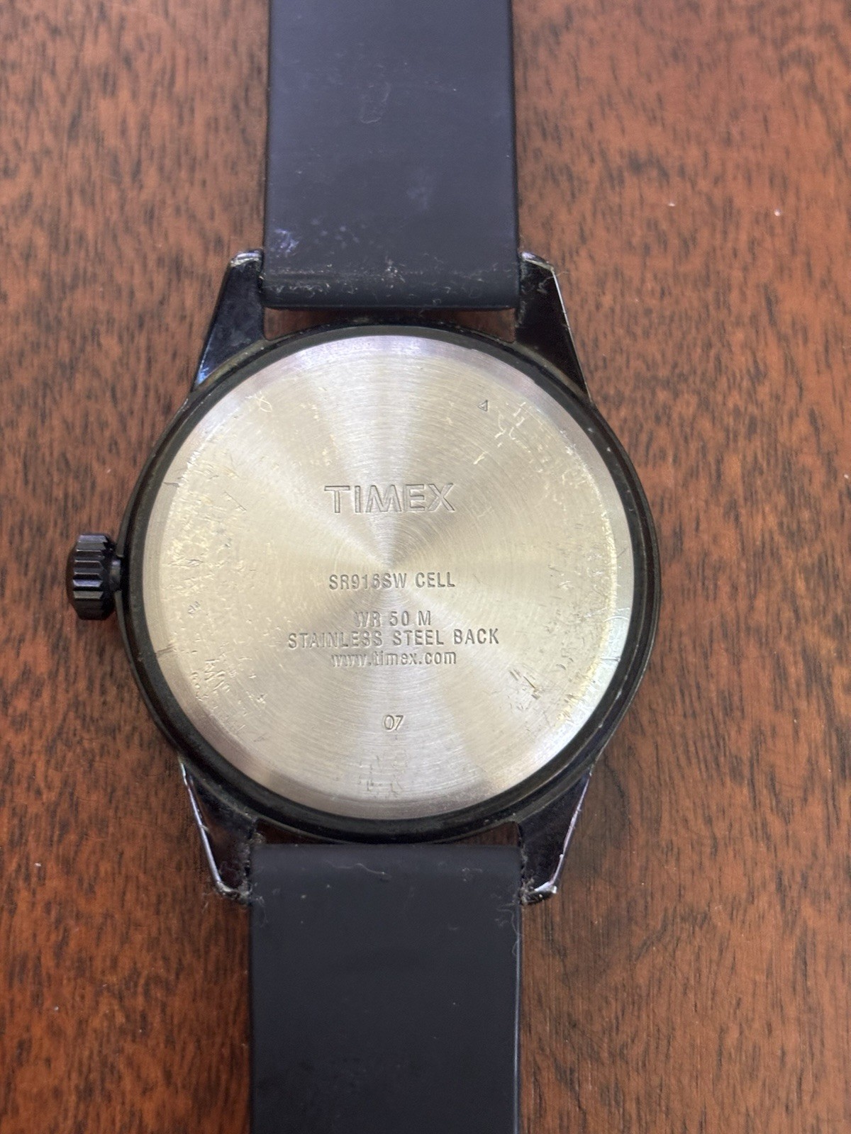 Timex Quartz Analog chronograph Black/Orange Dial Rubber strap