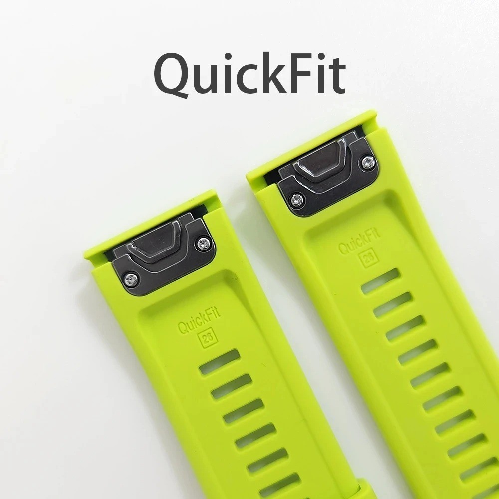 QuickFit 22mm 26mm Silicone Watch Band Quick Release Sport Strap Replacement