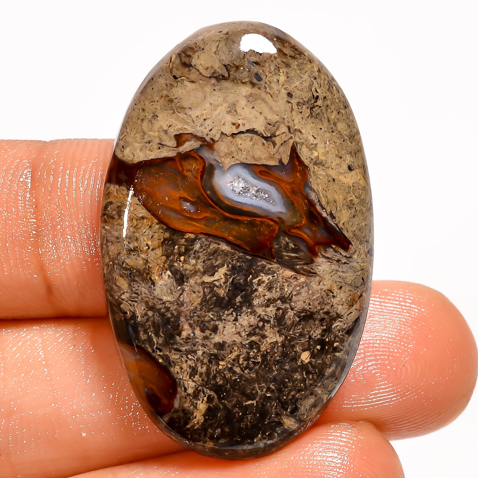 100% Natural Rock Chalice Oval Shape Cabochon Gemstone 40 Ct. 36X22X6 mm UG-5227
