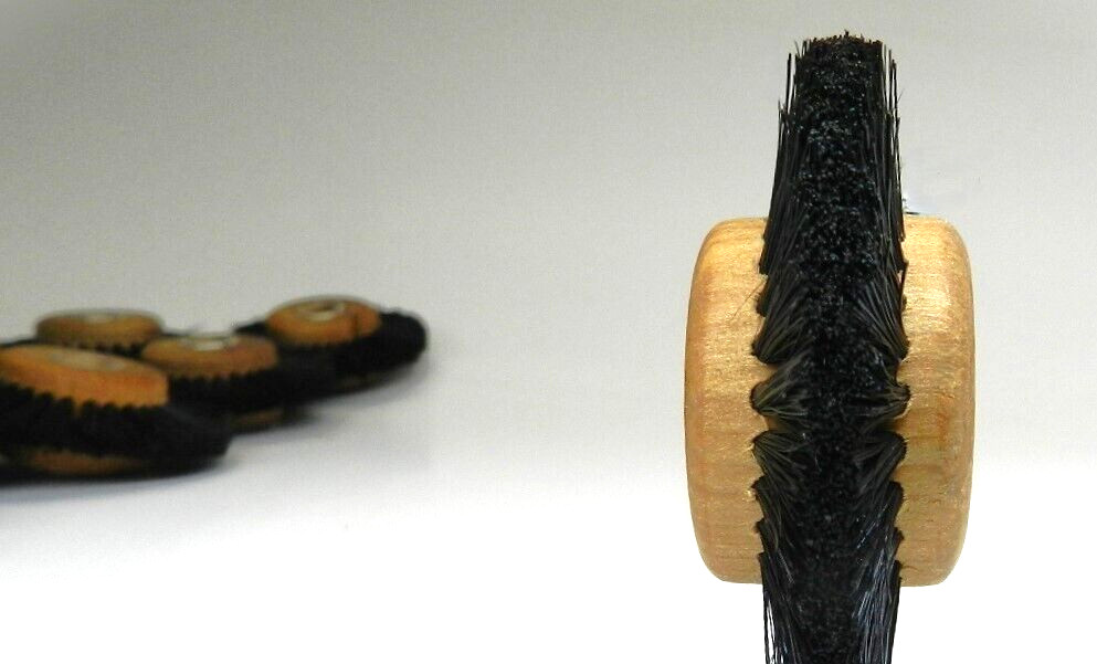 12 Pieces B24 Wood Hub Rotary Wheel Bristle Brush 3Row 2-1/2” Jewelry Dental
