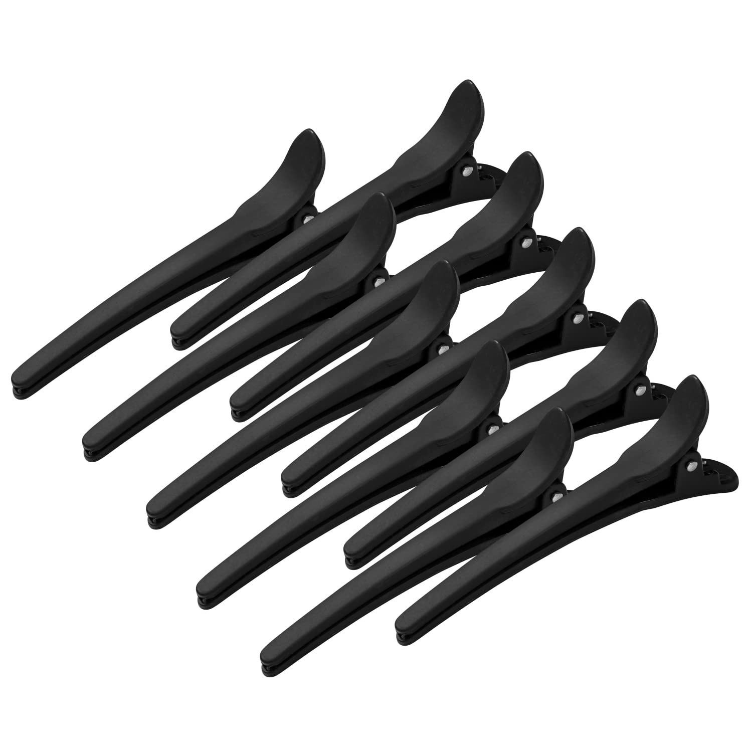 WANBY Hair Clips 12Pcs Black Durability Big Bite Alligator Clip Set Professio…