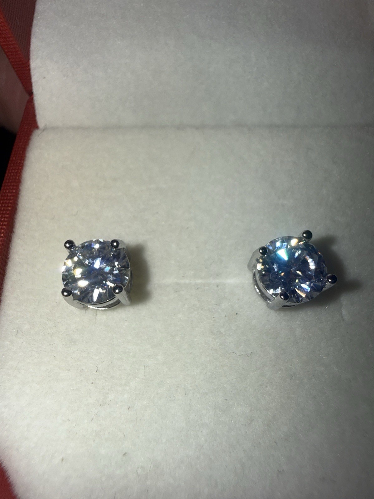 925 Sterling Silver Moissanite Halo Stud Earrings 1ct, 2Ct, TW