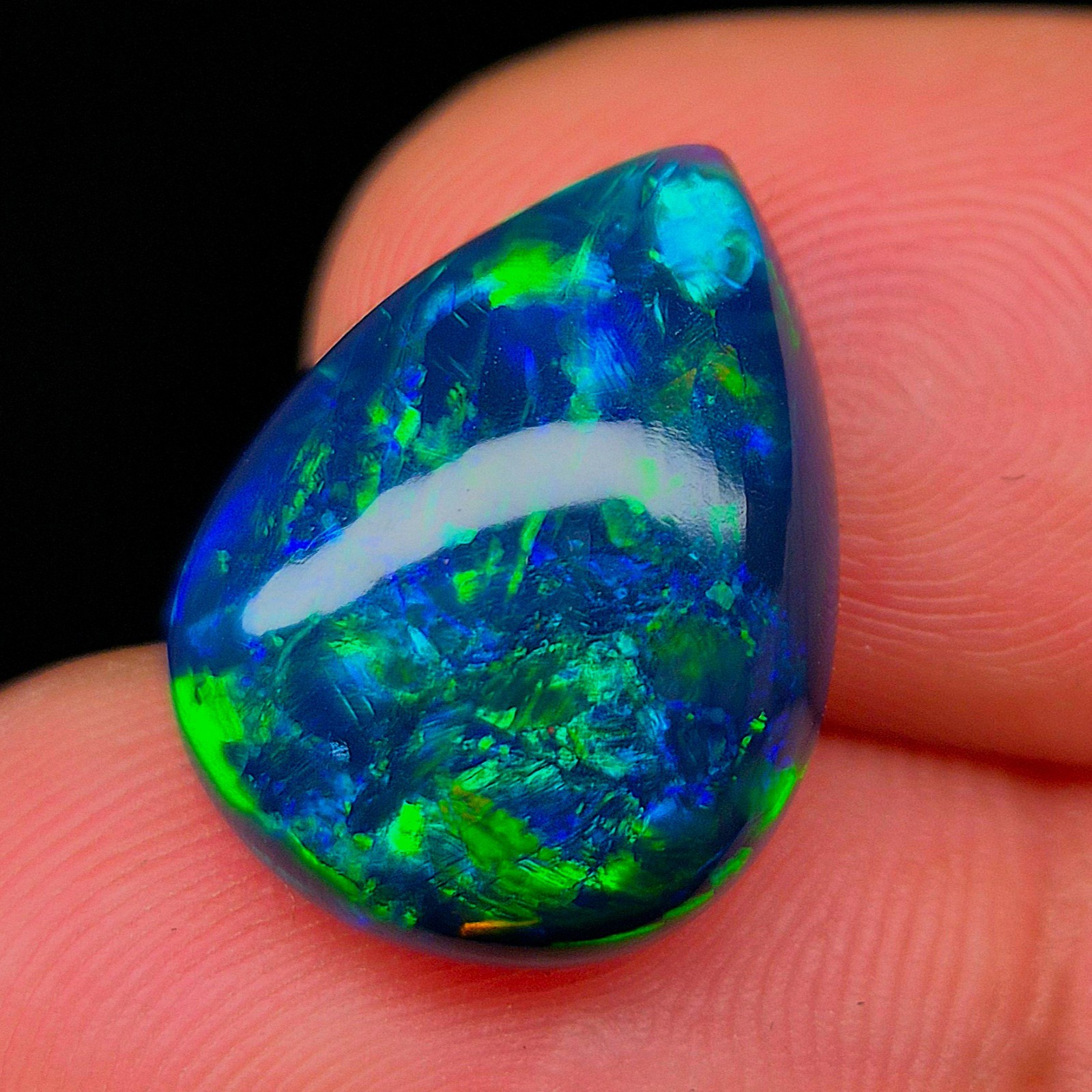 6.40 CT Natural Ethiopian ++Opal Multi Fire Loose Cabochon Gemstone 17×13 mm