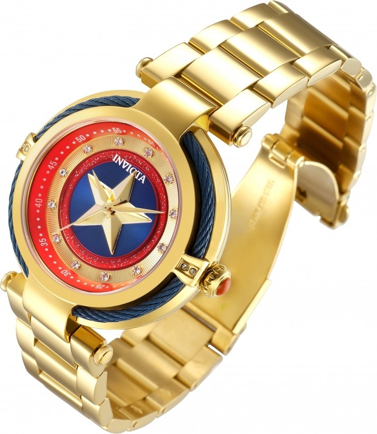 Invicta Marvel Captain America Women’s 40mm Limited Edition Crystals Watch 36952