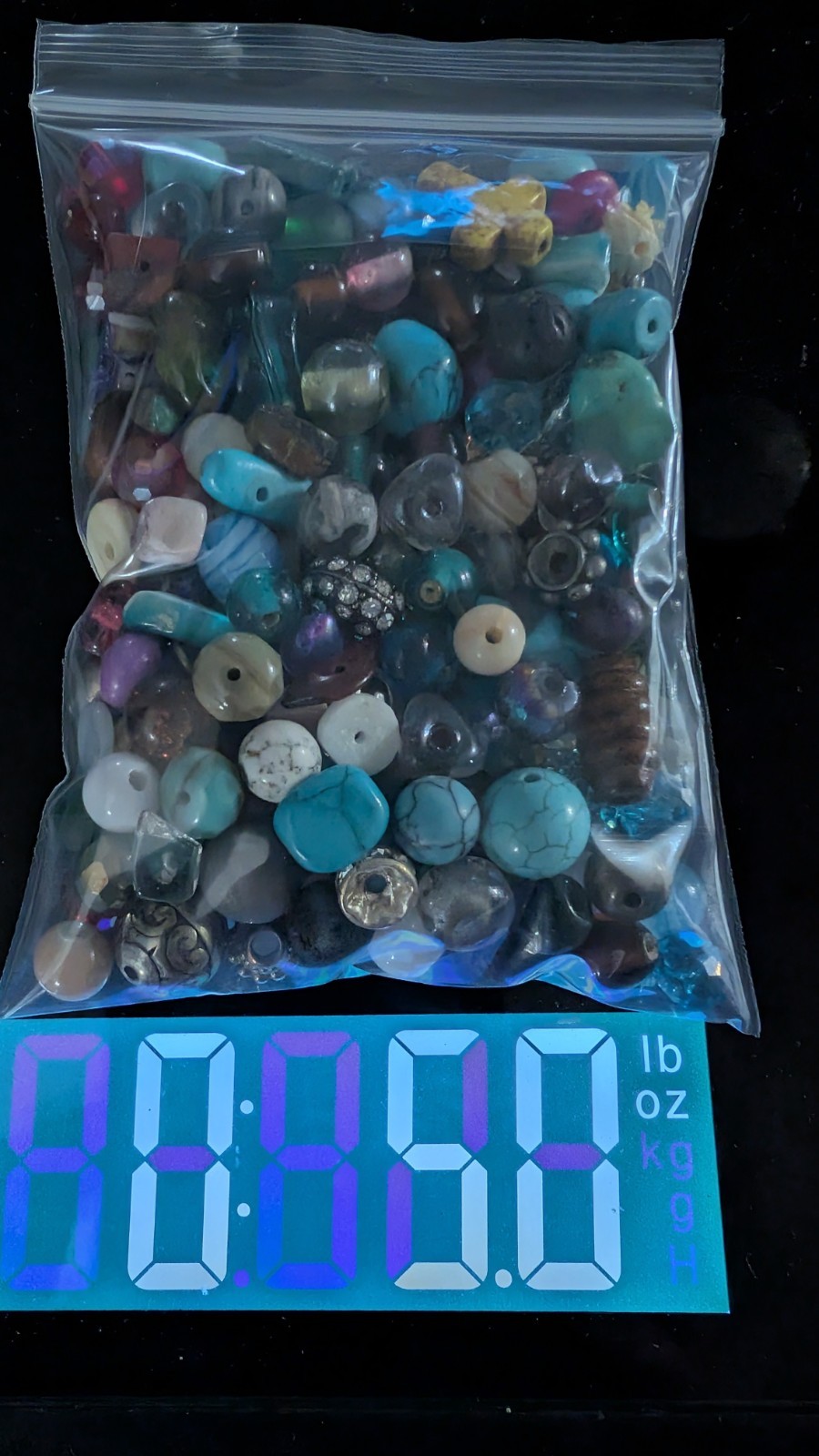 5oz Mystery Bead Soup Bag: Random Colorful Mixed 6-8mm Craft DIY